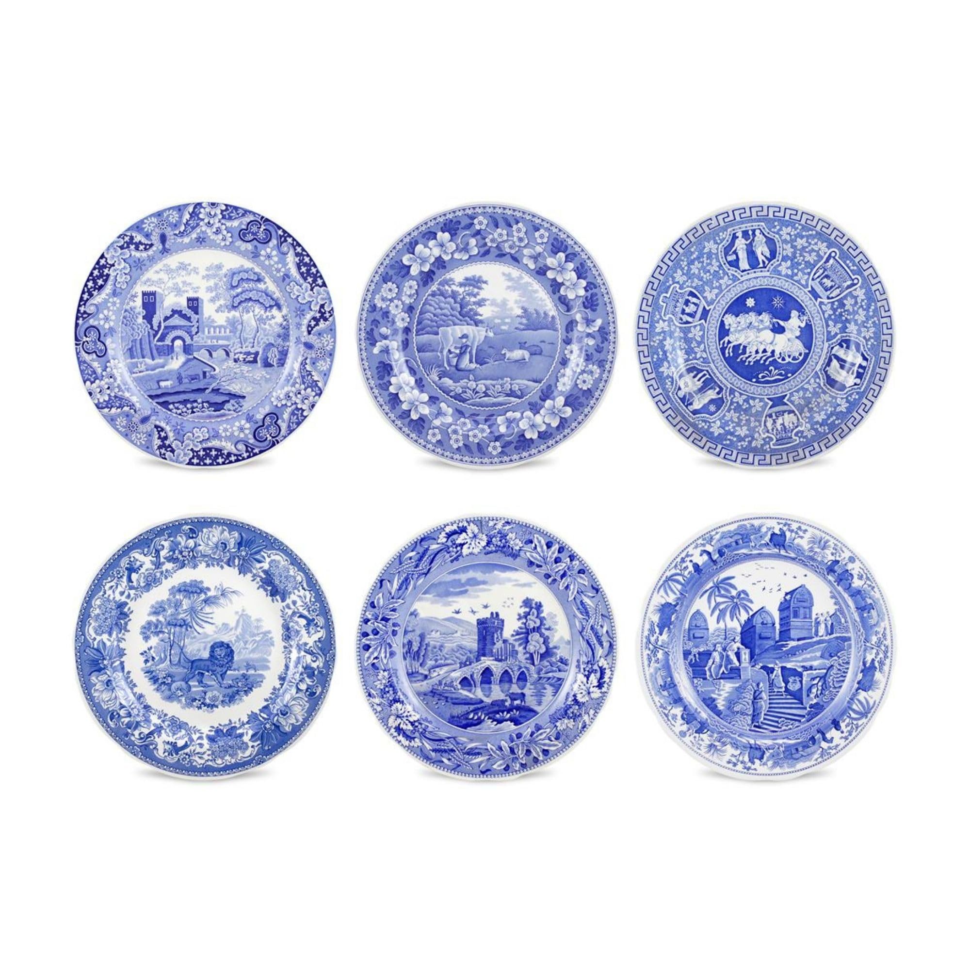 Spode Blue Room Collection ラウンドテーブルクロス Amazon.com | Spode Blue Room Traditions Plate Set, Set of 6