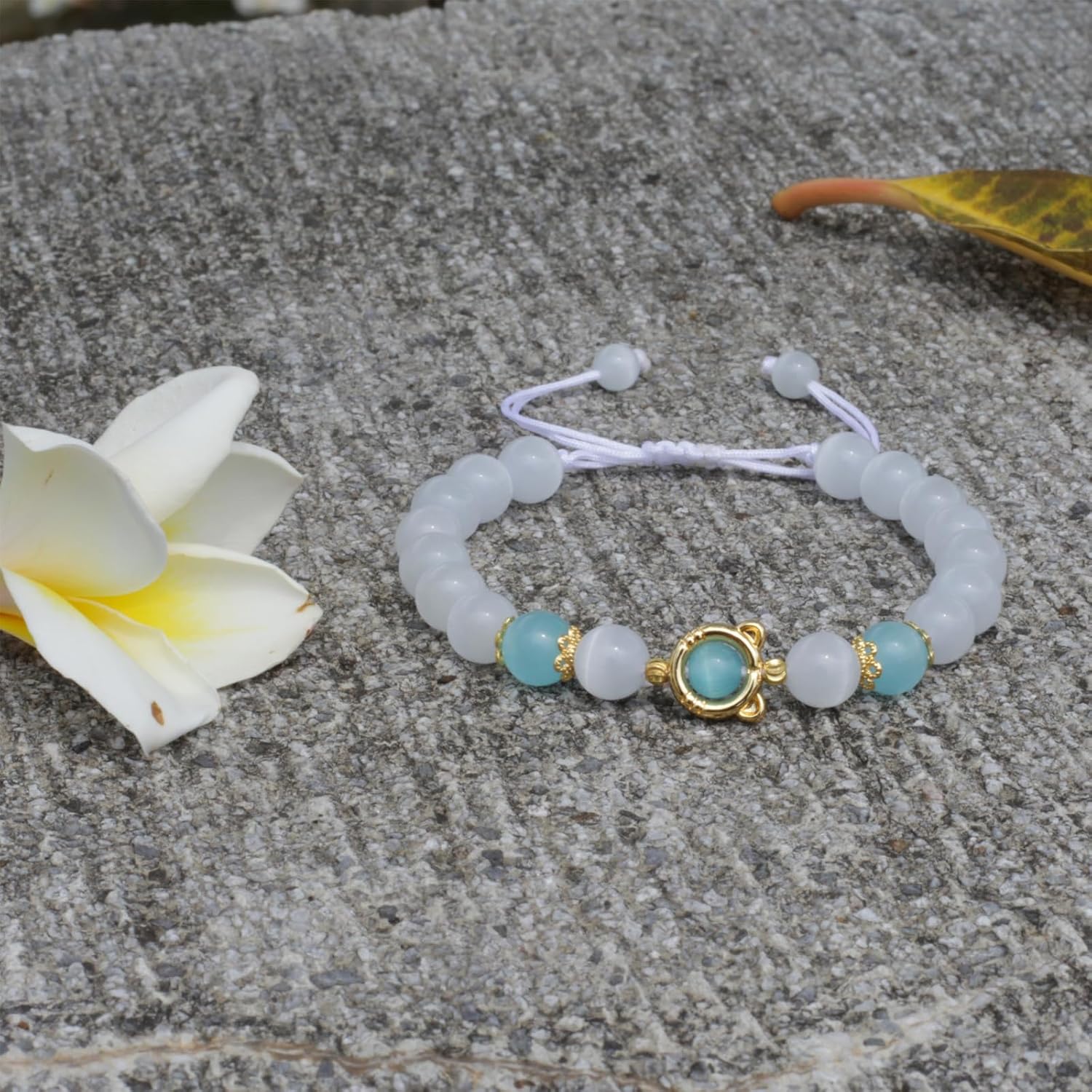 Cat's Eye Stone Bracelet Triple Protection Healing Crystal Bracelet Cat's Eye Stone Bracelets for Women Cat Gifts - Image 2