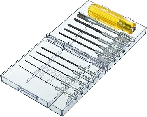 Weller Xcelite - Juego de destornilladores Allen tipo zócalo hexagonal, 11 piezas, tamaños en pulgadas, 99PS40BPN