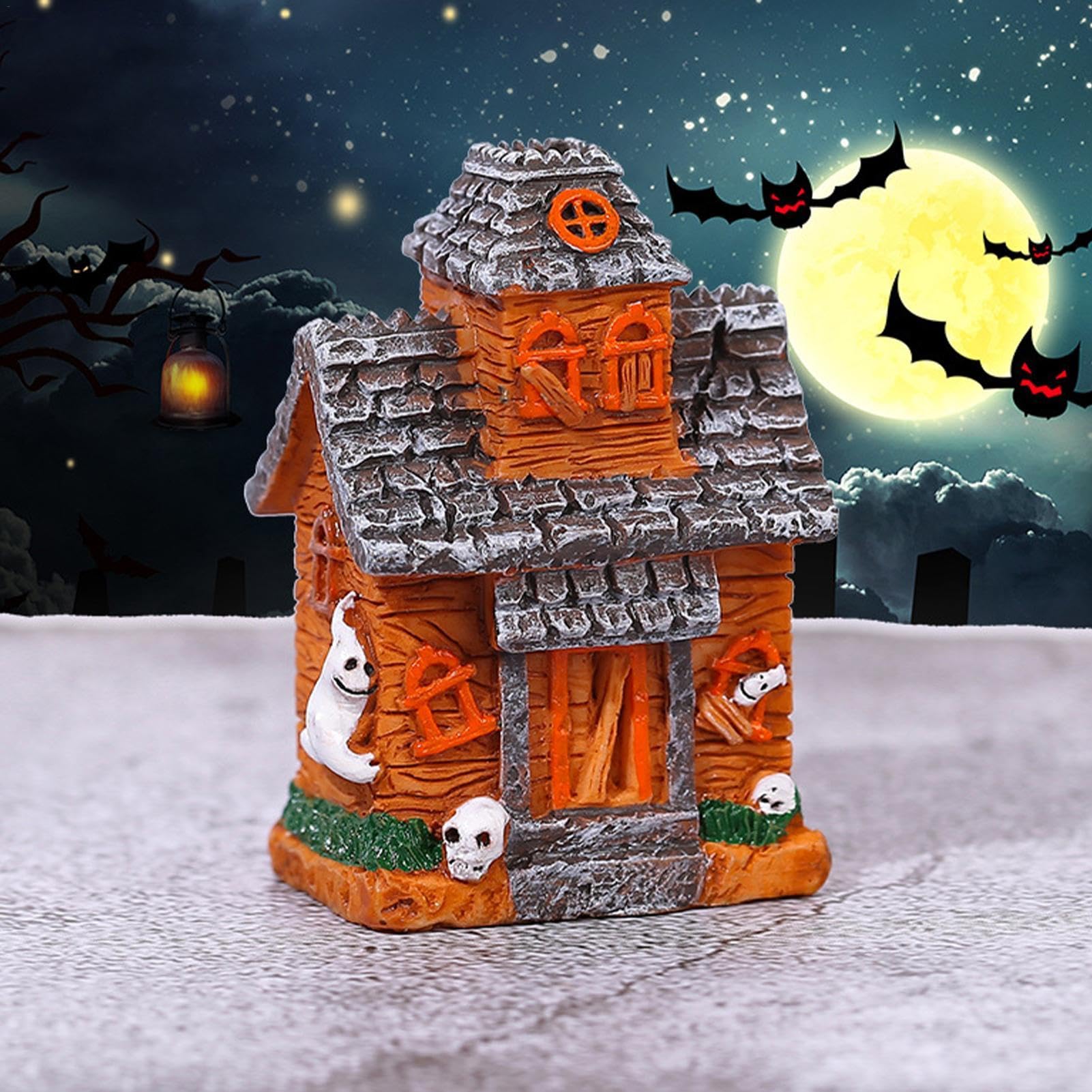 Amazon.co.jp: ハロウィン ヴィレッジ ハウス、お化け屋敷の置物 