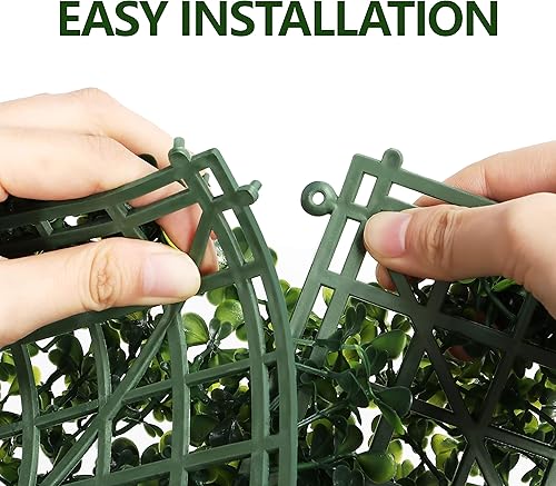 Miniatura 2 de YAHEETECH - 61218 paneles de pared de madera de seto artificial, verduras, cobertura de plantas, protección UV para jardín, hogar, valla, patio