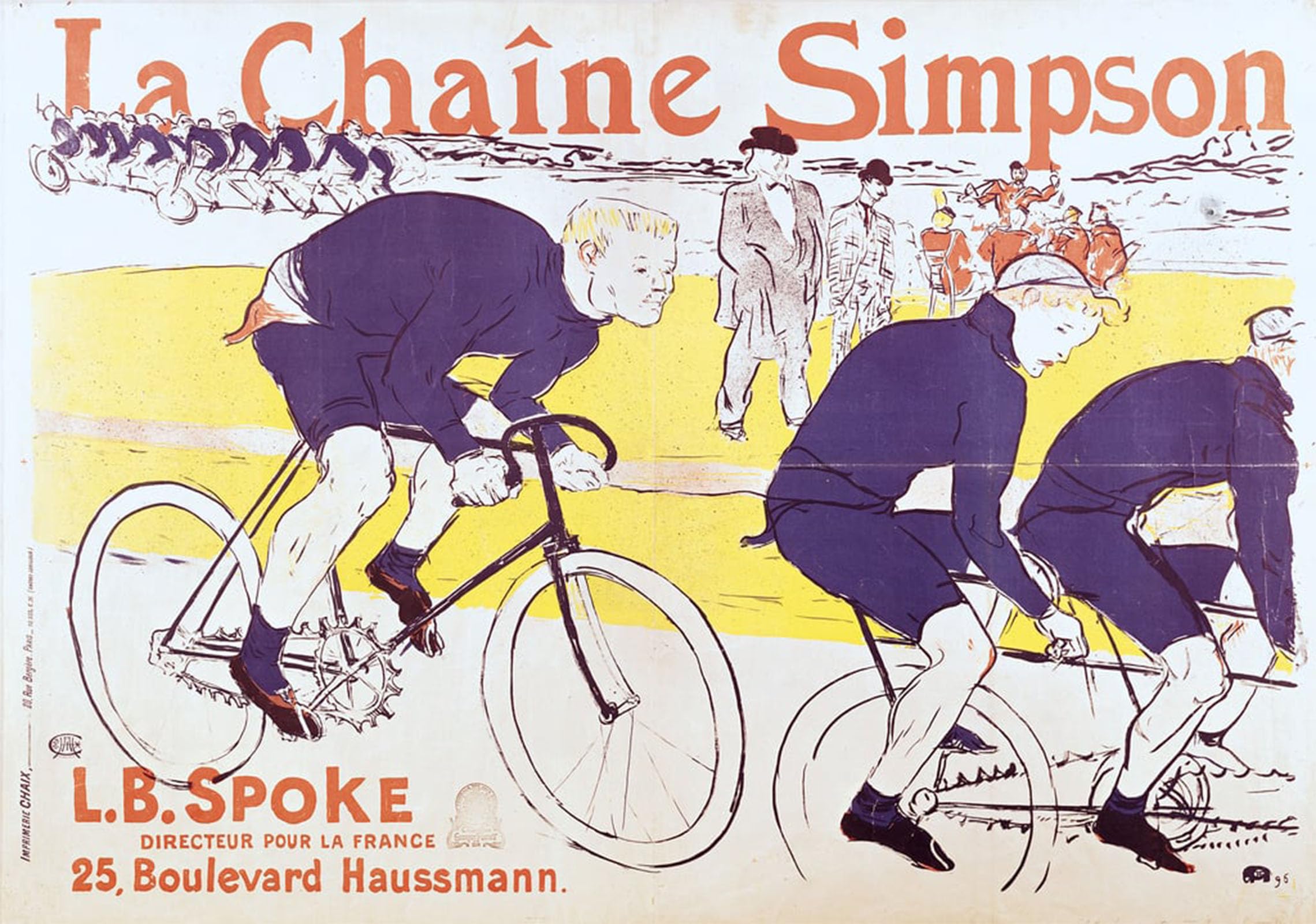 POSTERIIk Famous Print Pop Art Wall Art Graffiti the Simpson Chain by Henri De Toulouse Lautrec Art Prints for Home Decor 60x90cm