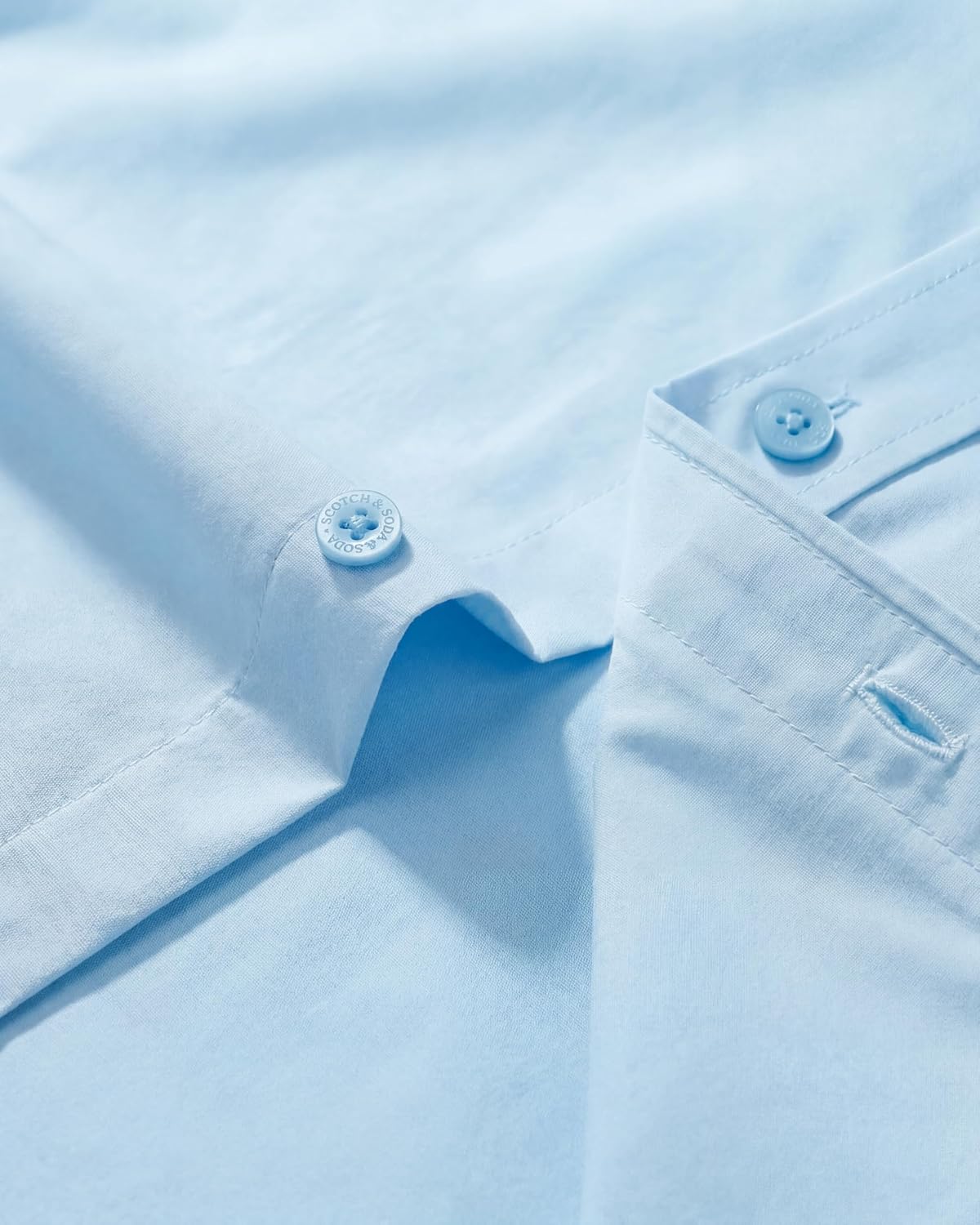 Scotch & Soda Men Stretch Dress Shirt - Slim Fit Shirt for Office, Wedding image 5