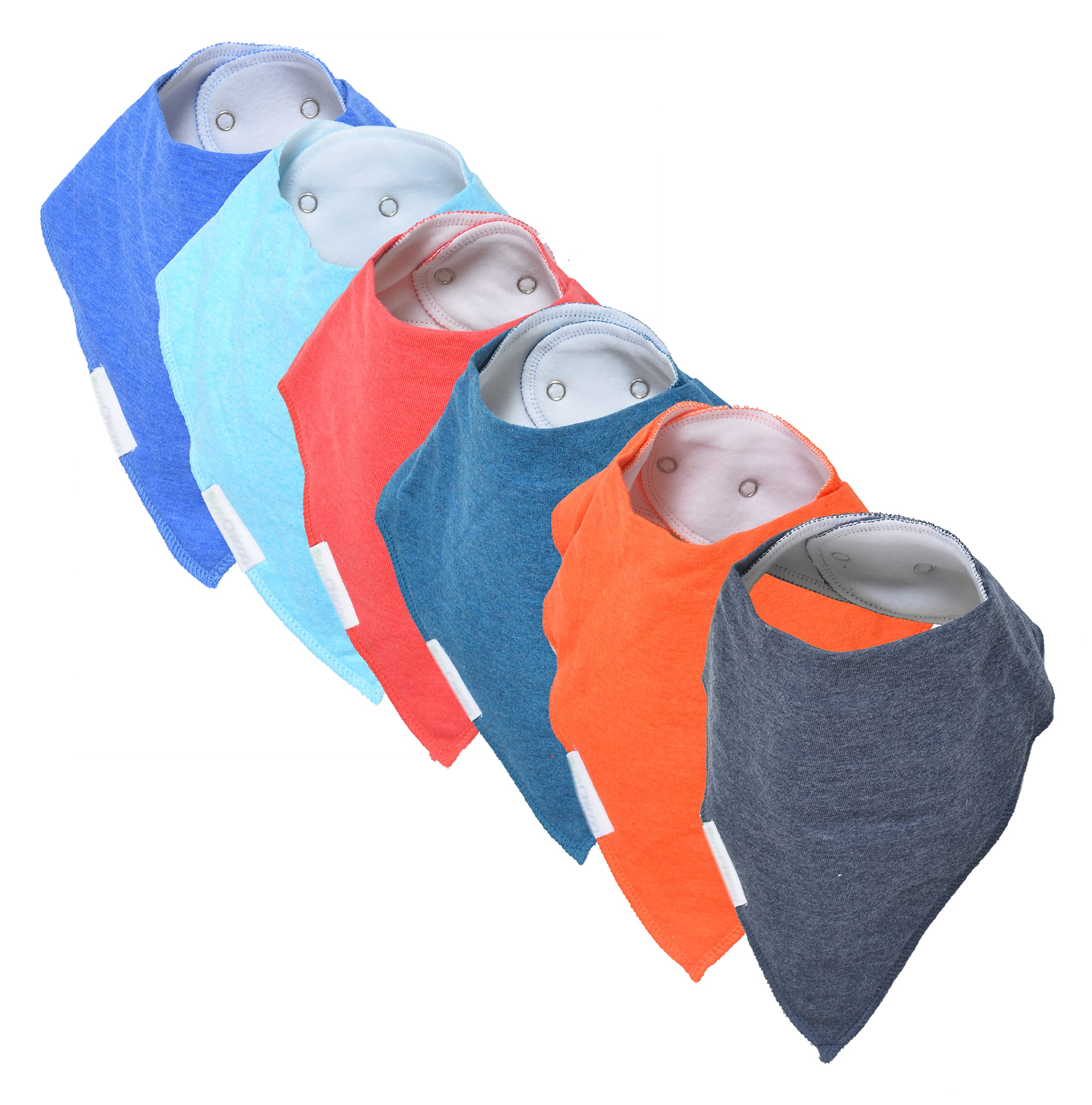 MangoPies Multicolored Baby Bibs - Pack of 6(6 months-2 years)