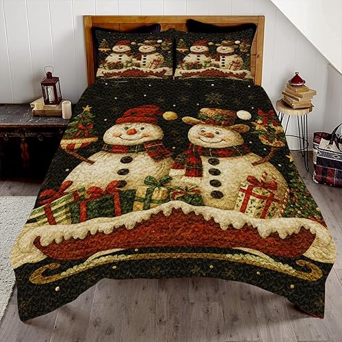 Juego de ropa de cama personalizada de Navidad, manta navideña de Papá Noel, muñeco de nieve y cascanueces con personalización, colcha de microfibra
