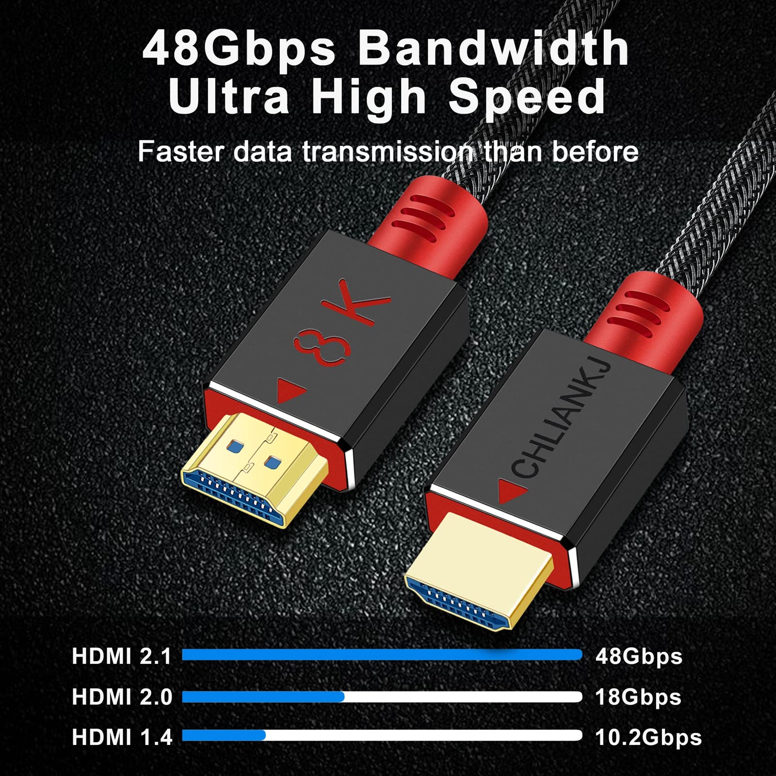 ブラビアKJ-43X8500G+ウルトラハイスピードHDMI(R)ケーブル2本 Amazon | CHLIANKJ 8k HDMI 2.1 ケーブル、ウルトラハイスピード