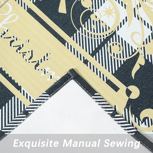 Miniatura 4 de Cortina japonesa Noren para puerta, tapiz de puerta de búfalo negro, cortina rústica de granja, divisor de habitación, decoración del hogar, 33 x 47