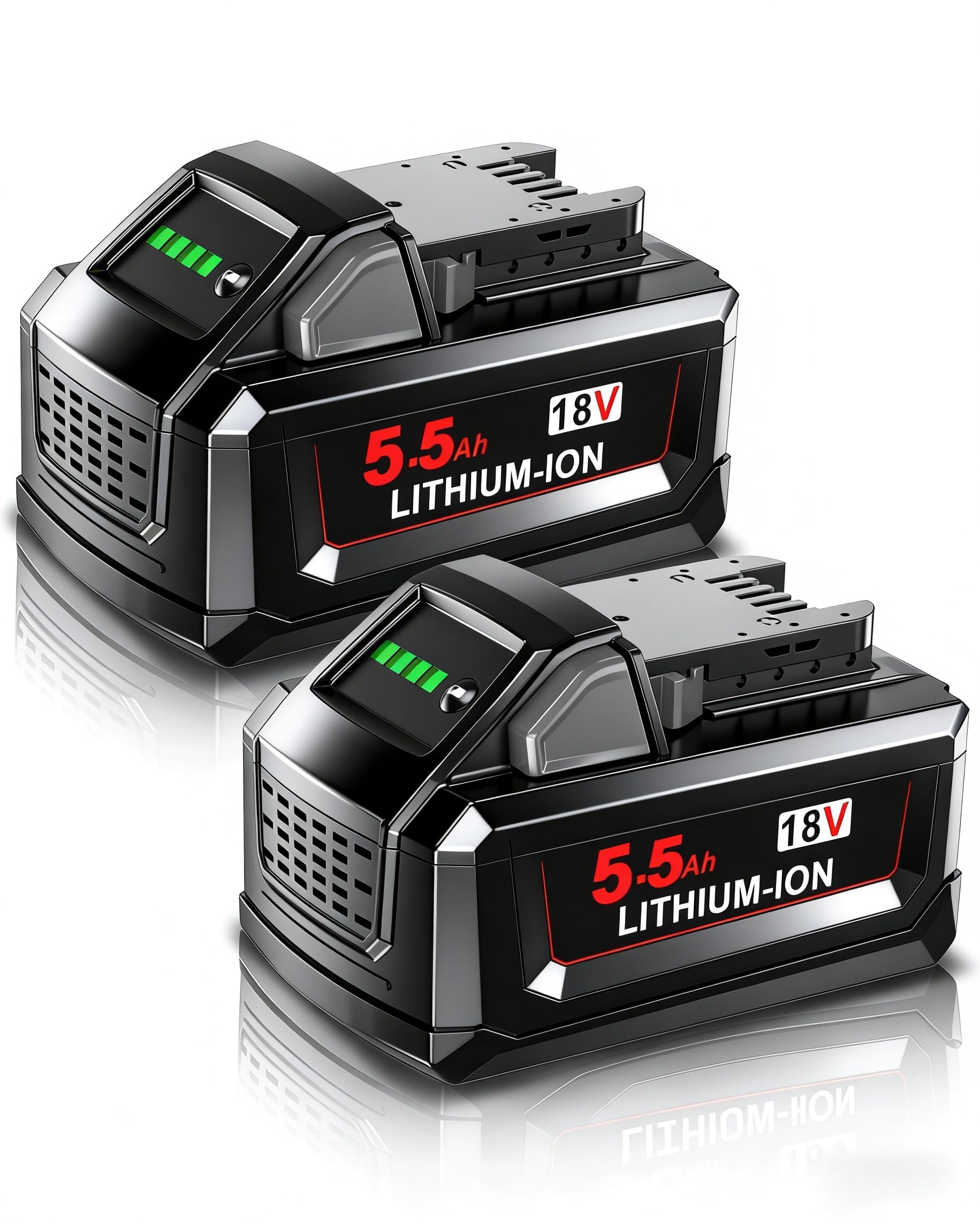 2 baterías de 18 V para Milwaukee, Powtree de repuesto para Milwaukee M18