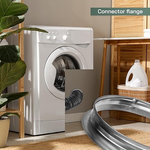 Miniatura 3 de Vent Systems Placa de conector de conducto de ventilación de aire de 10 "pulgadas Brida de conector de conducto de ventilación recta de tubería de