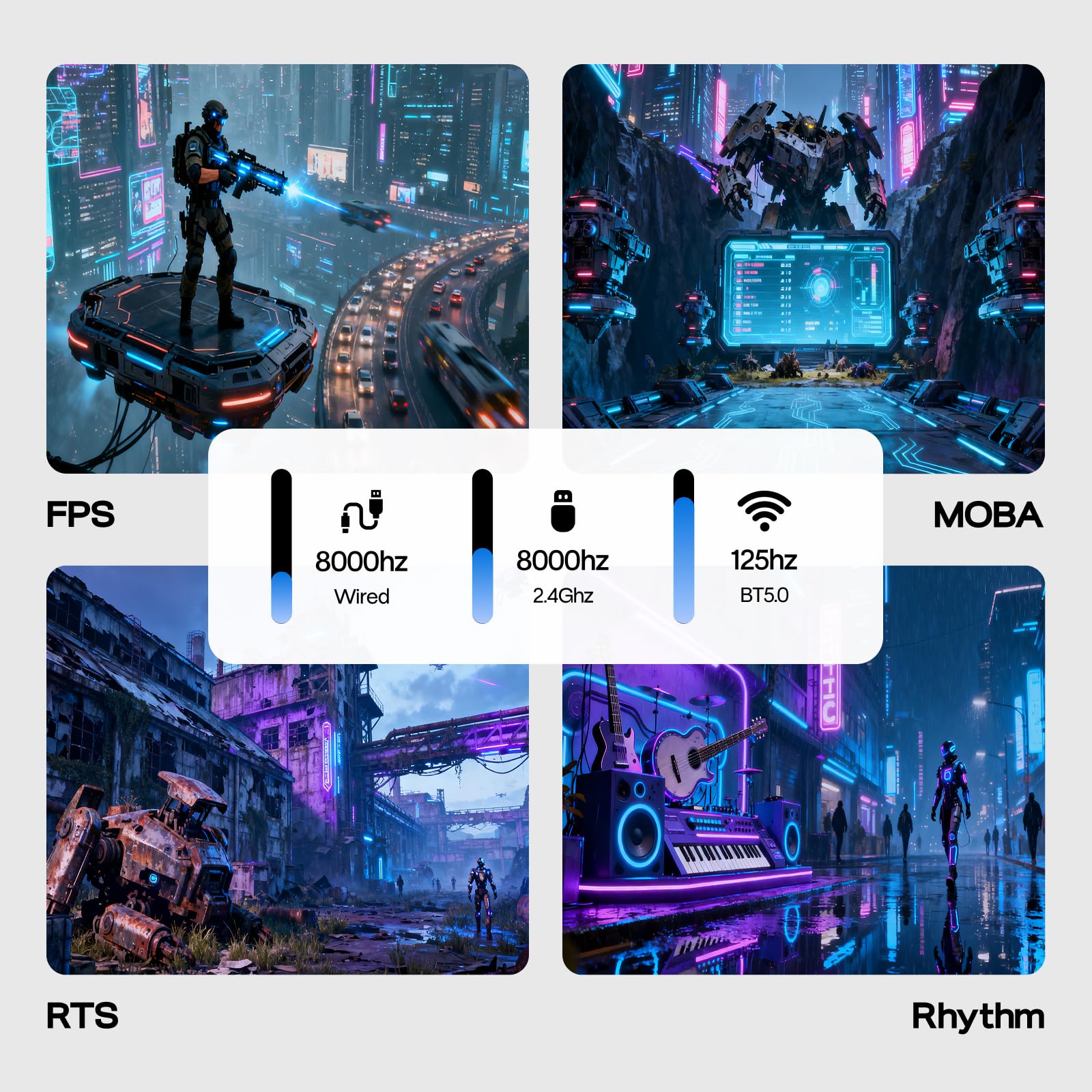 EPOMAKER HE75 V2 Teclado Gaming de Efecto Hall, Sondeo de 8K & 0,1ms, 8000mAh, 2.4GHz/BT, Teclas Intercambiables, Perilla, Activación Ajustable de 0,005mm, Disparo Rápido, Cremoso y Thocky (Negro)