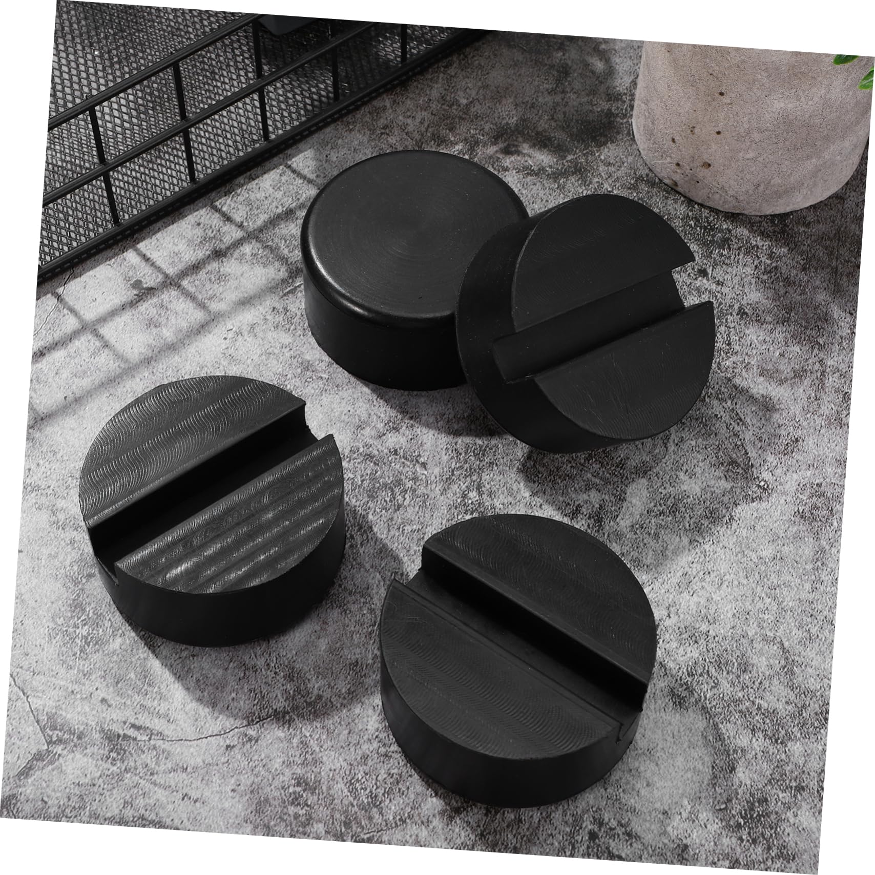 Ciieeo 2 Set Tampone Gomma Per Cric Auto Per Sollevatori Protezione Per Utilizzo Officina Accessorio Per Camper Veicoli Rv 4 Pezzi * 2
