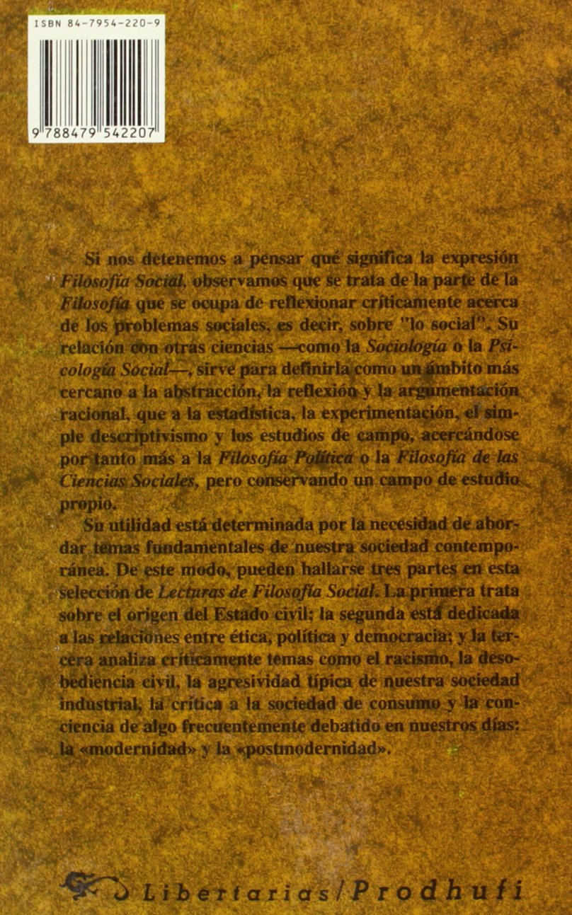 Lecturas de Filosofía Social: 16 (Universidad)