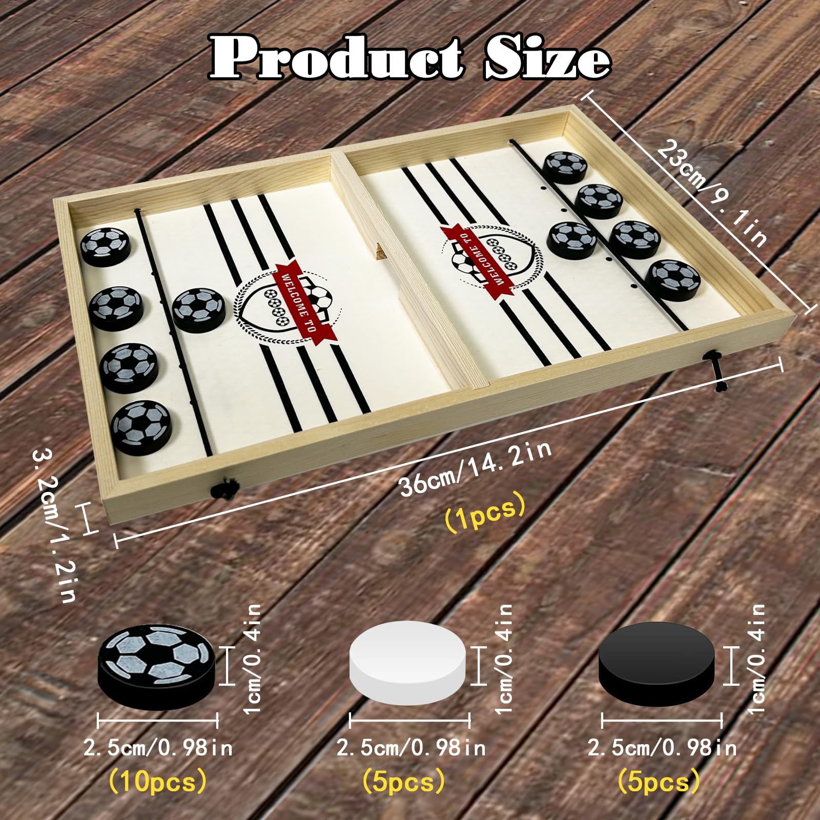 Maphilu Swingbou Juego de Mesa de Hockey Fast Sling Puck Grande Doble Catapult Chess Parent-Child Interactive Table Game