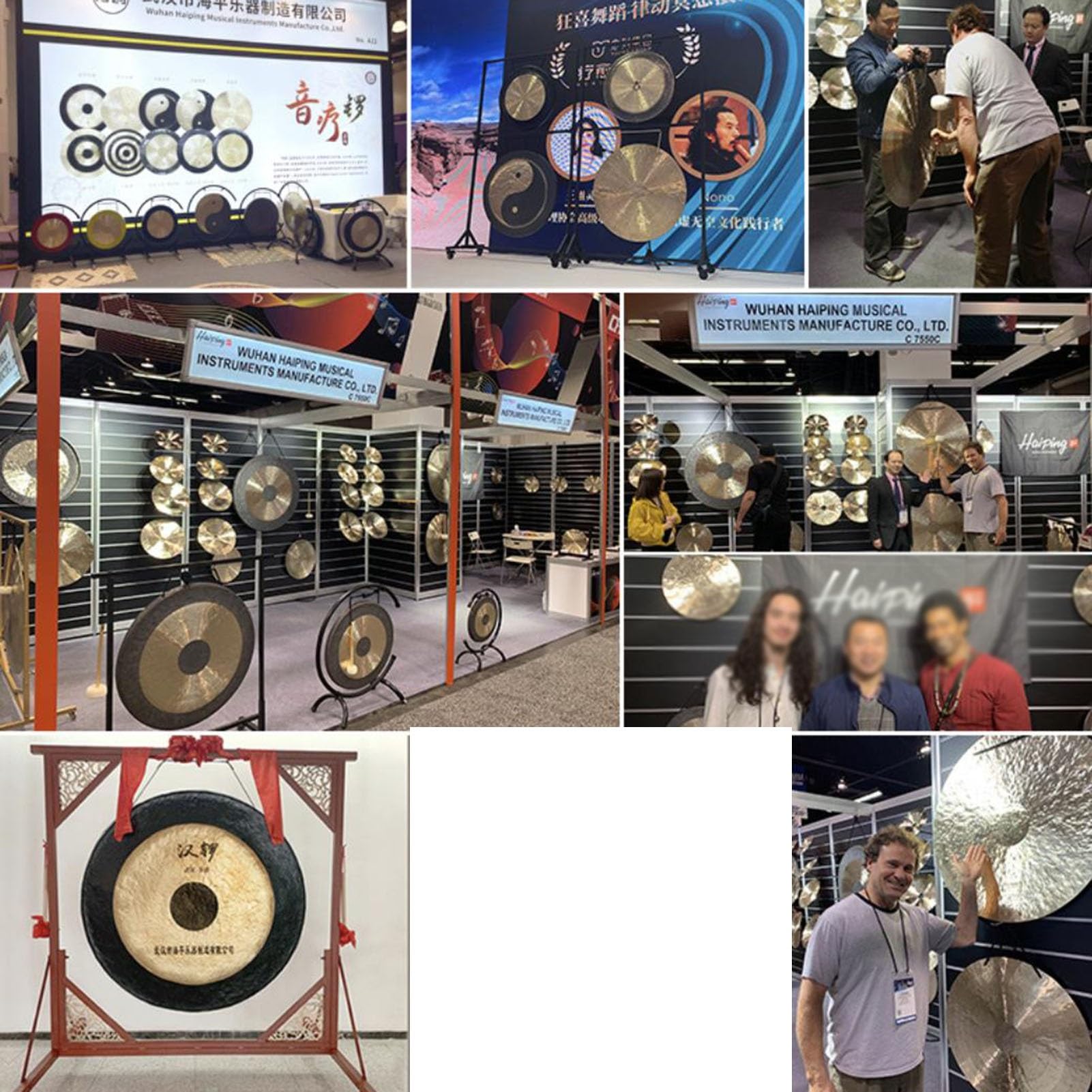Chau Gong con supporto e battente in legno, strumento tradizionale cinese Fengshui per gruppi musicali e orchestra