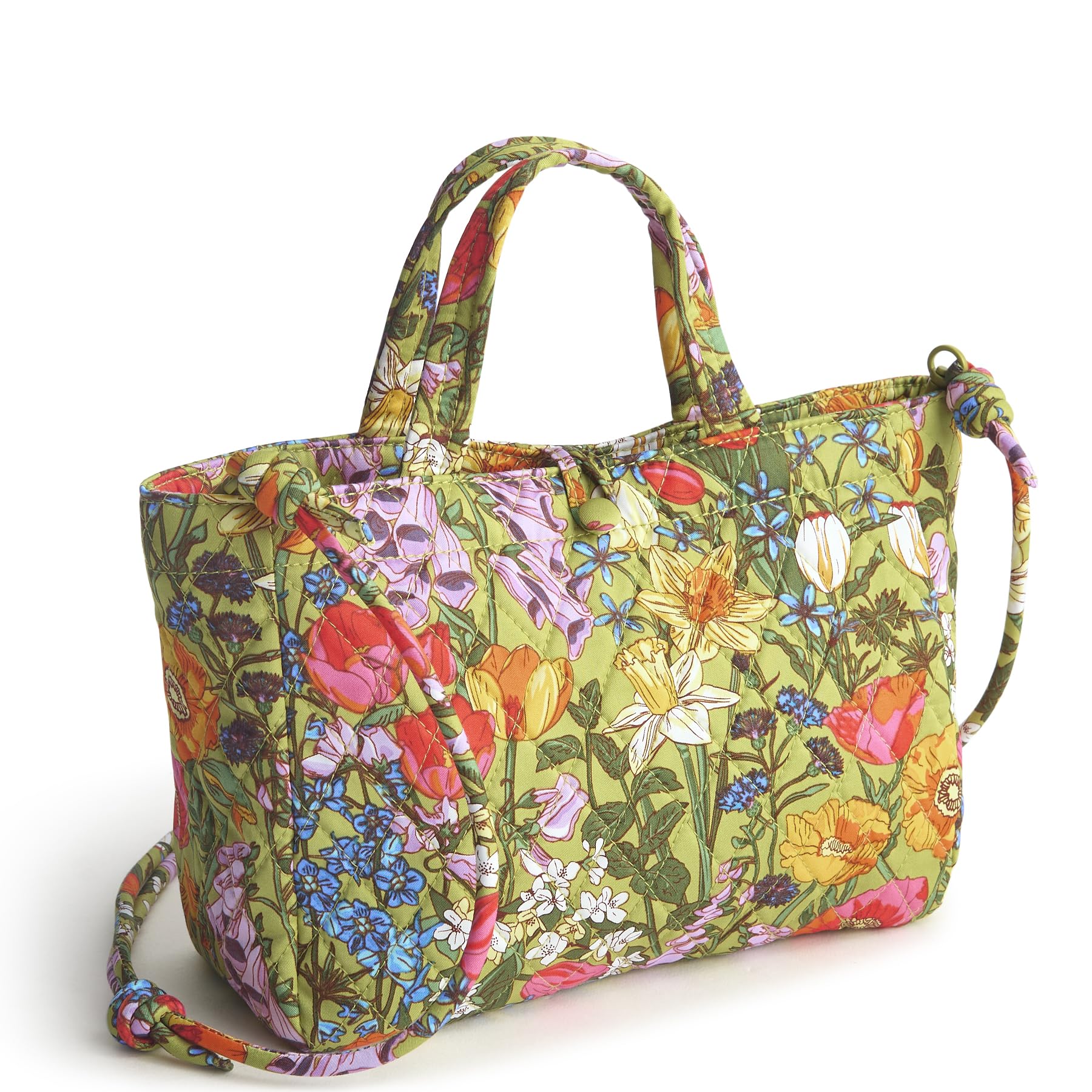 Vera Bradley Women's Cotton Mini Hathaway Tote Shoulder Bag, Meadow Bouquet, One Size