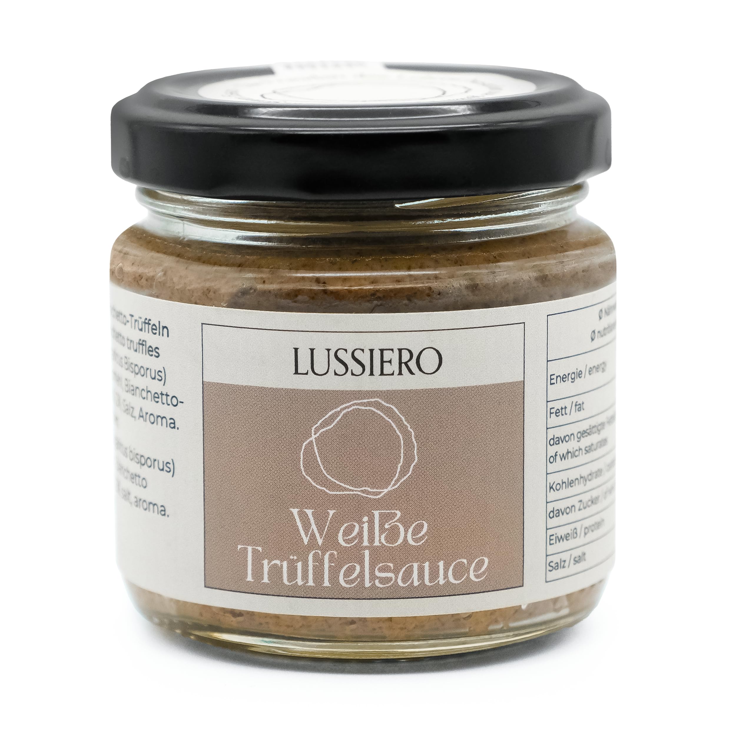3er Pack Lussiero Weisse Bianchetto Trüffel Sauce Salsa mit echtem Bianchetto Trüffel Tuber Borchii 80g