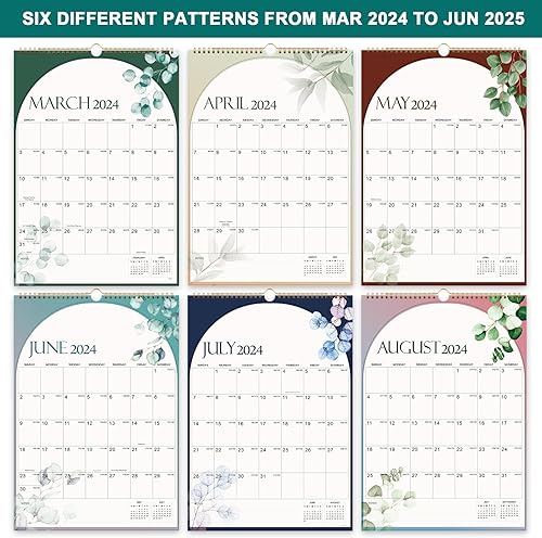 Miniatura 5 de Calendario de pared 2024-2025, calendario 2024-2025 de abril de 2024 a junio de 2025, 17 x 12 pulgadas, calendario de pared grande de 16 meses 2024