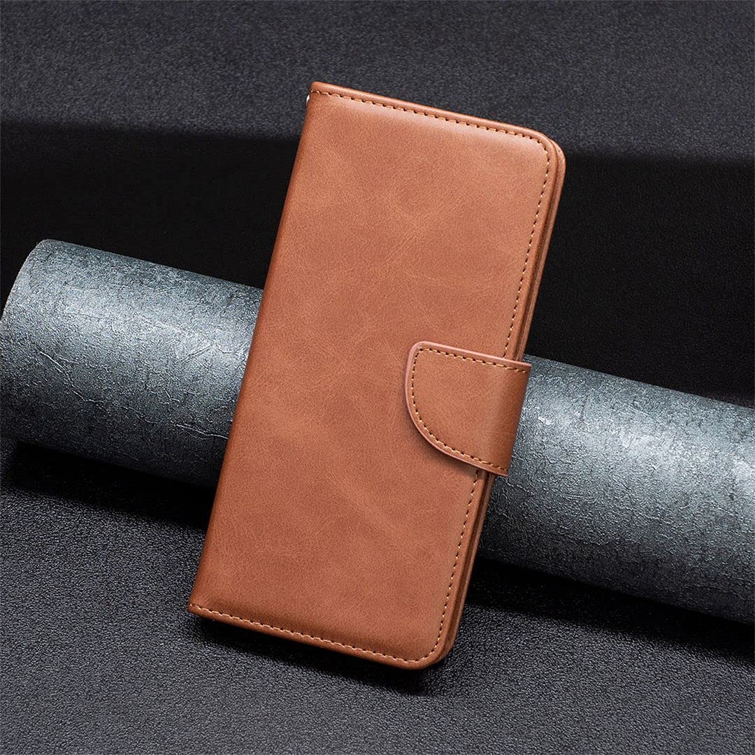 Cover per OnePlus Nord N200 5G, Custodia in PU Pelle Portafoglio Flip Schede con Slot per Carte, Magnetica Antiurto Cover per OnePlus Nord N200 5G, Rosso