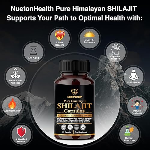 Miniatura 2 de Cápsulas orgánicas de shilajit del Himalaya  90 píldoras veganas 100% puras y naturales  Suplemento de bienestar de grado oro, energía y vitalidad