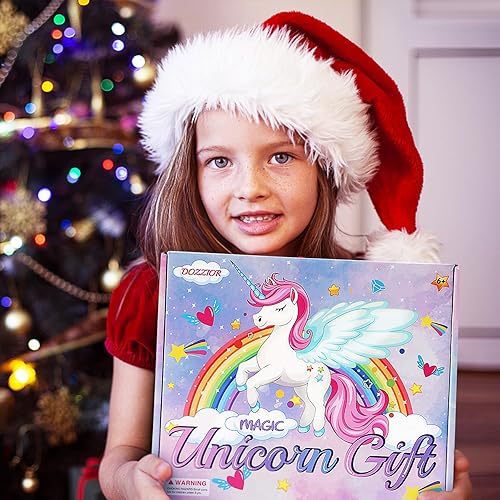 Miniatura 7 de DOZZIOR Regalos de unicornio para niñas de 6 a 8 años, ideas de regalo de cumpleaños para niñas de 6, 7, 8, 9, 10 años, canasta de regalo de