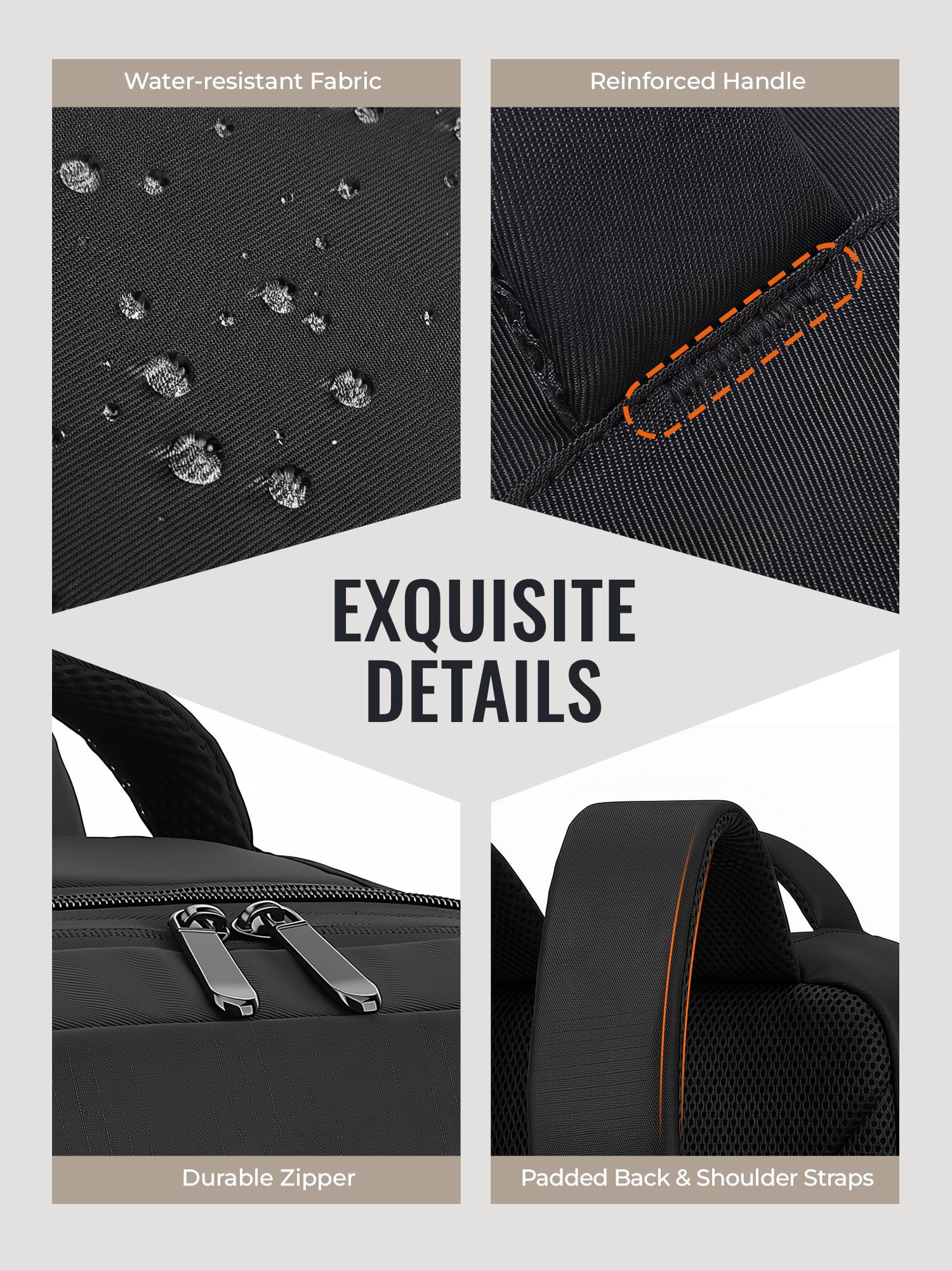 Yankony Handgepäck Rucksack 40x30x20, Erweiterbar 24-30L für Ryanair & Wizz