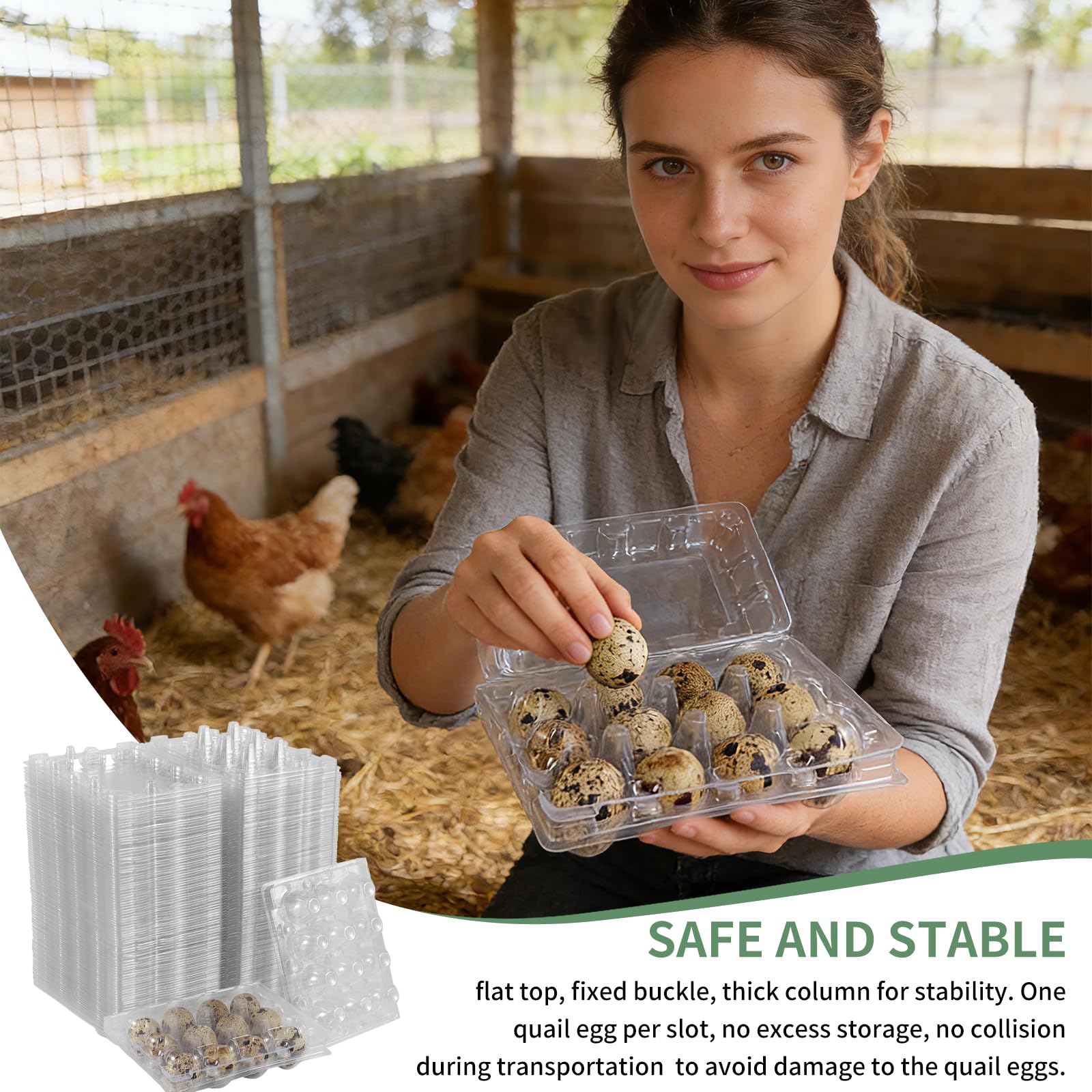 Caja Plástica para Huevos de Codorniz Reutilizable | Cajas de Almacenamiento Transparente para 12 Huevos | Ideal para Camping, Frigoríficos y Transporte | Set de 30 Unidades