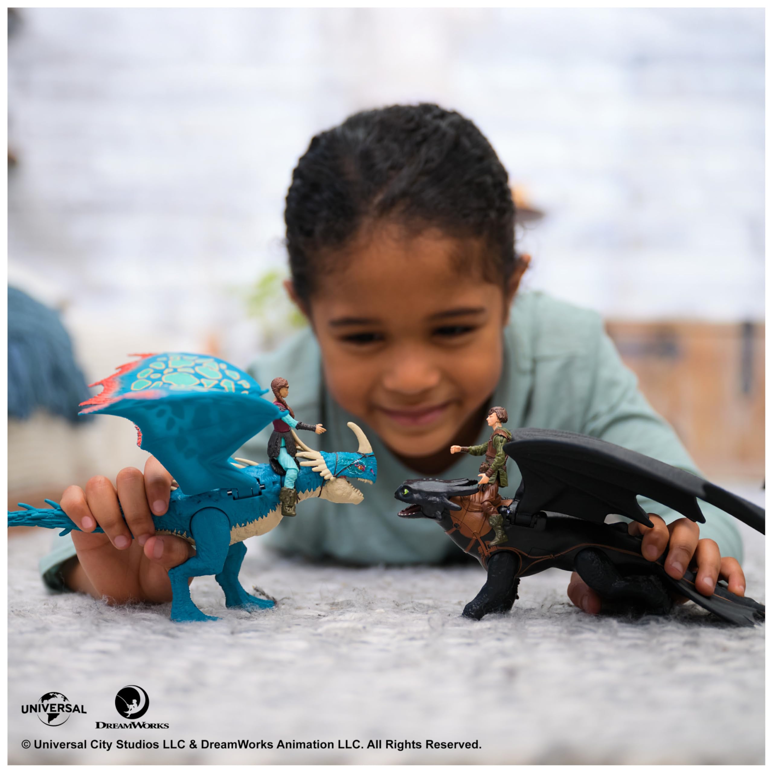 Dreamworks Dragons - Figurine Dragon Krokmou + Viking Harold - Figurine Articulée Krokmou 25 Cm Et Son Dresseur 10 Cm - Cadeau Enfant - Jouet Enfant 4 Ans Et + Inspiré Du Film How To Train Your Dragon