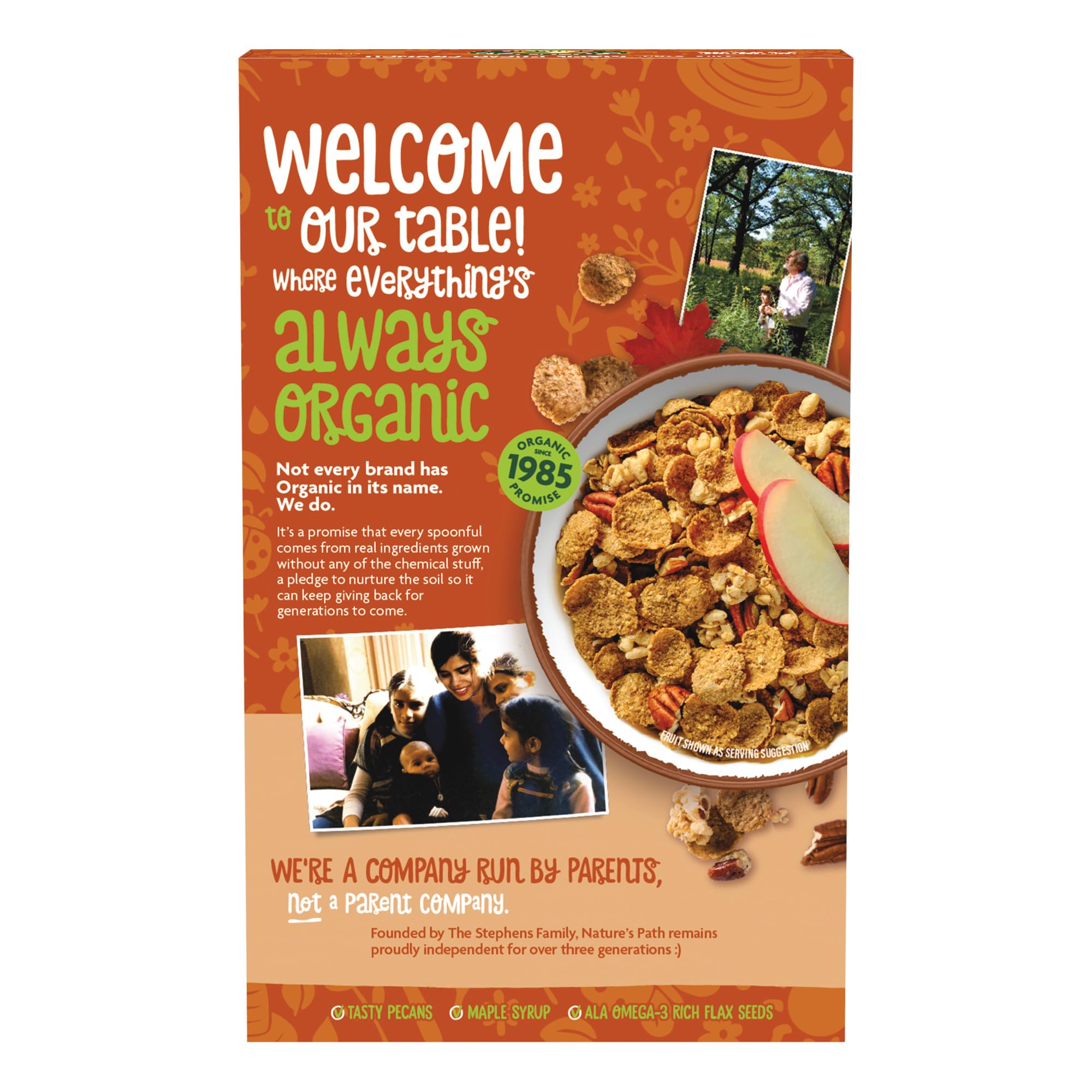 Natures Path Müsli Flachs Plus Ahorn-Pekannuss, 326 ml