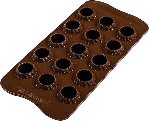 Miniatura 5 de Silikomart 3D-Pralinenform Flamme, molde de silicona de 15 formas Choco Flame, 0.3 fl oz x 15, marrón