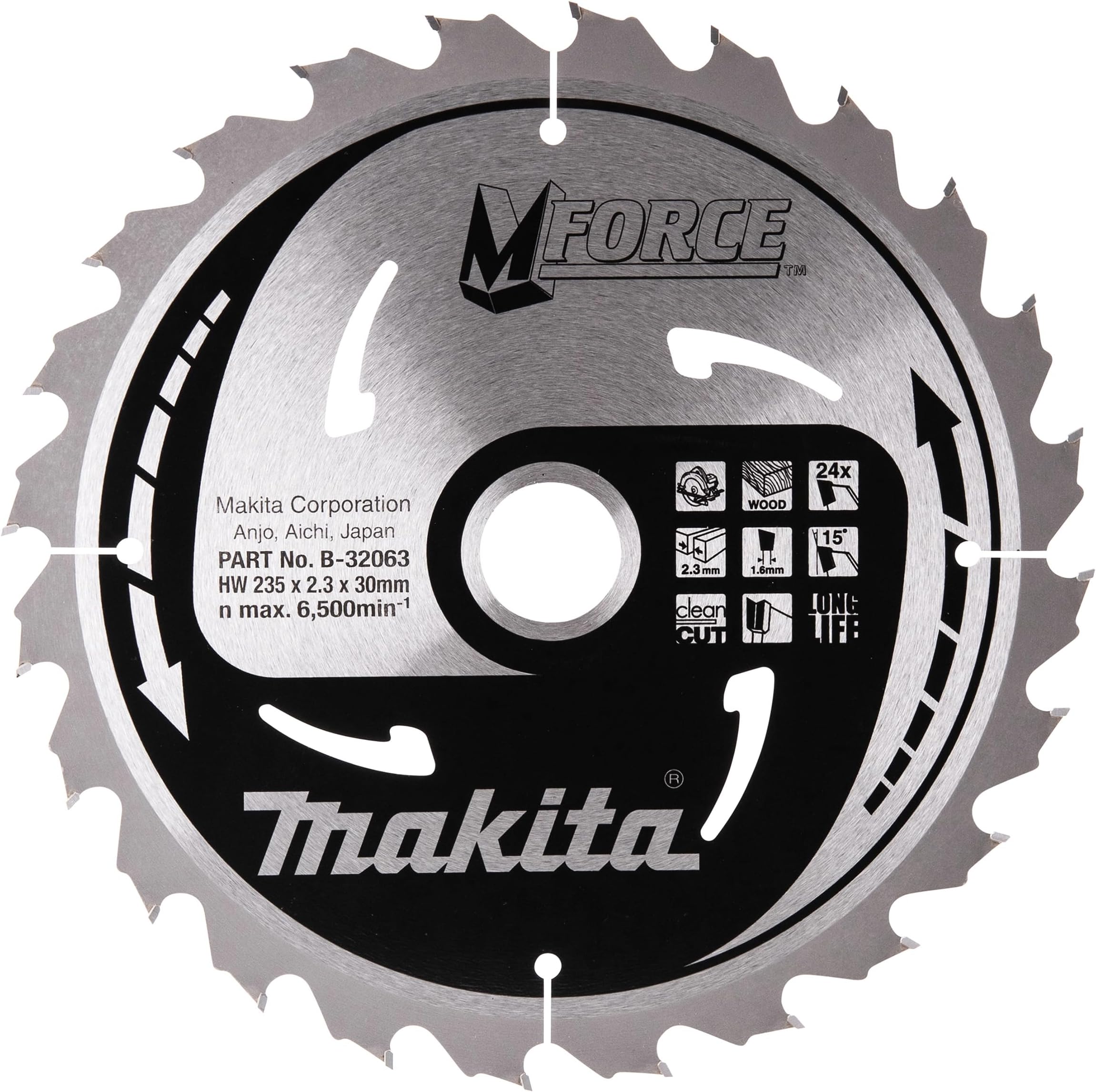 B-32063 M-Force Saw Blade 9.25inx30mm 24Teeth