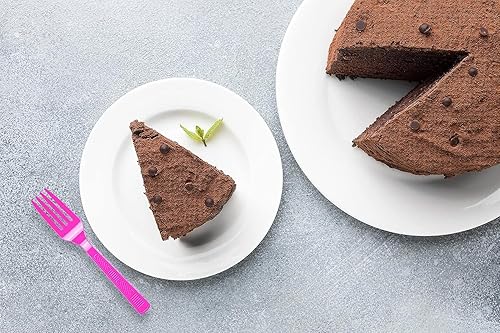 Miniatura 25 de DecorRack Juego de cubiertos de plástico de color amarillo para fiestas, 240 piezas a granel de utensilios resistentes (amarillo, 240 piezas)