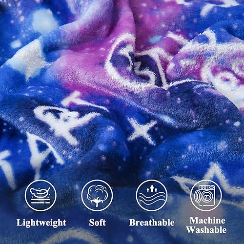 Miniatura 3 de SOCHOW Manta de forro polar de dinosaurio para niños y niñas, suave, ligera, acogedora y cálida manta de franela para cama pequeña, color azul