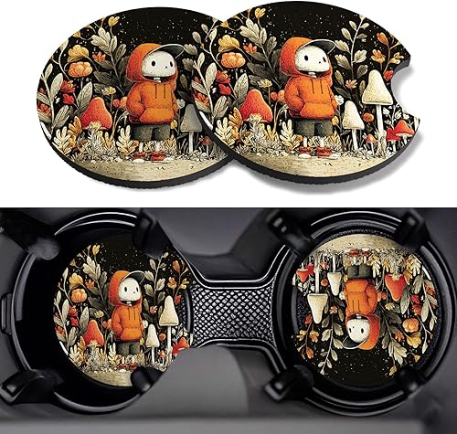 Miniatura 25 de Posavasos para automóvil, paquete de 2 posavasos para automóvil, 2.75 pulgadas, antideslizantes y absorbentes, para portavasos de automóvil,