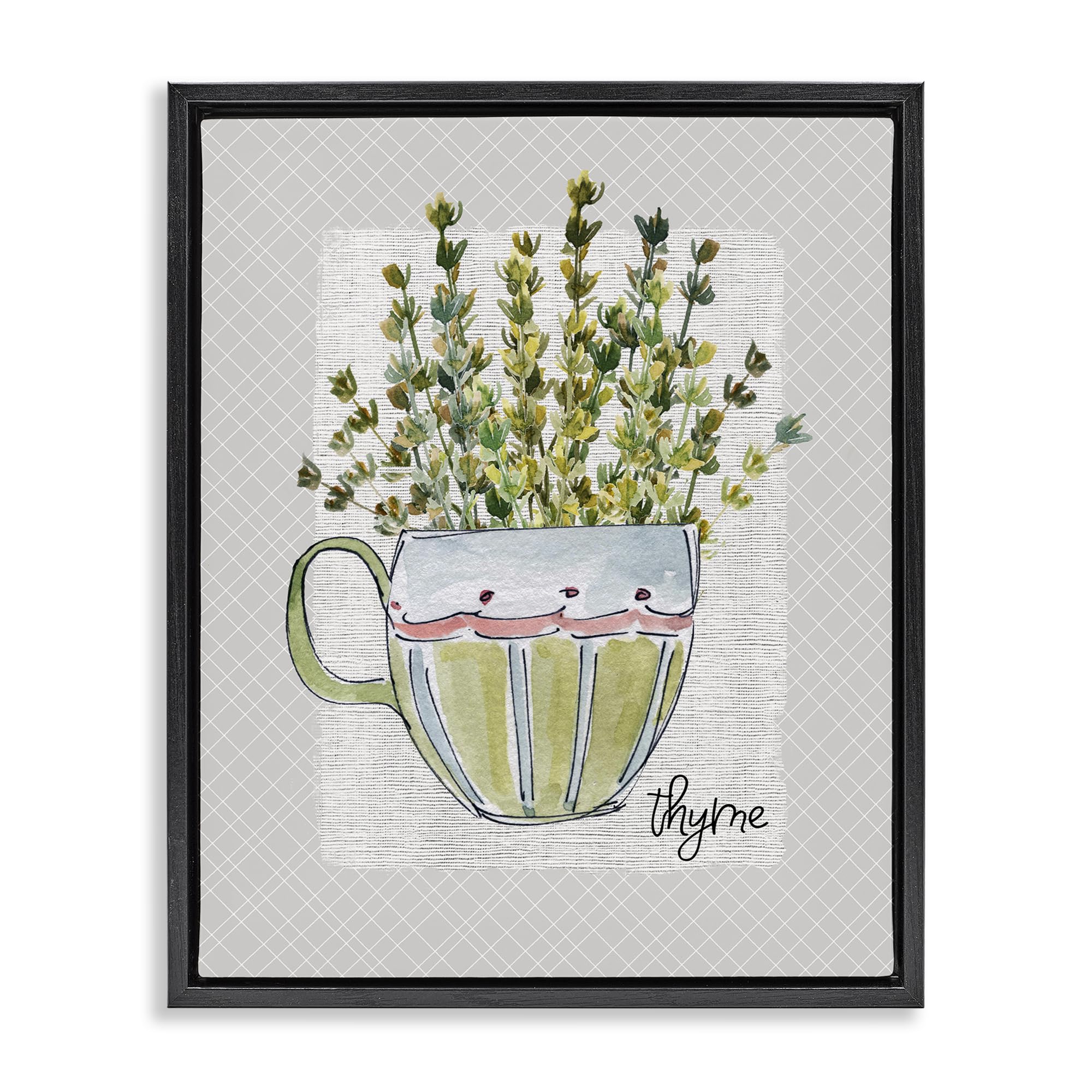 'Thyme Herb Mug'| Floating Frame Canvas Art