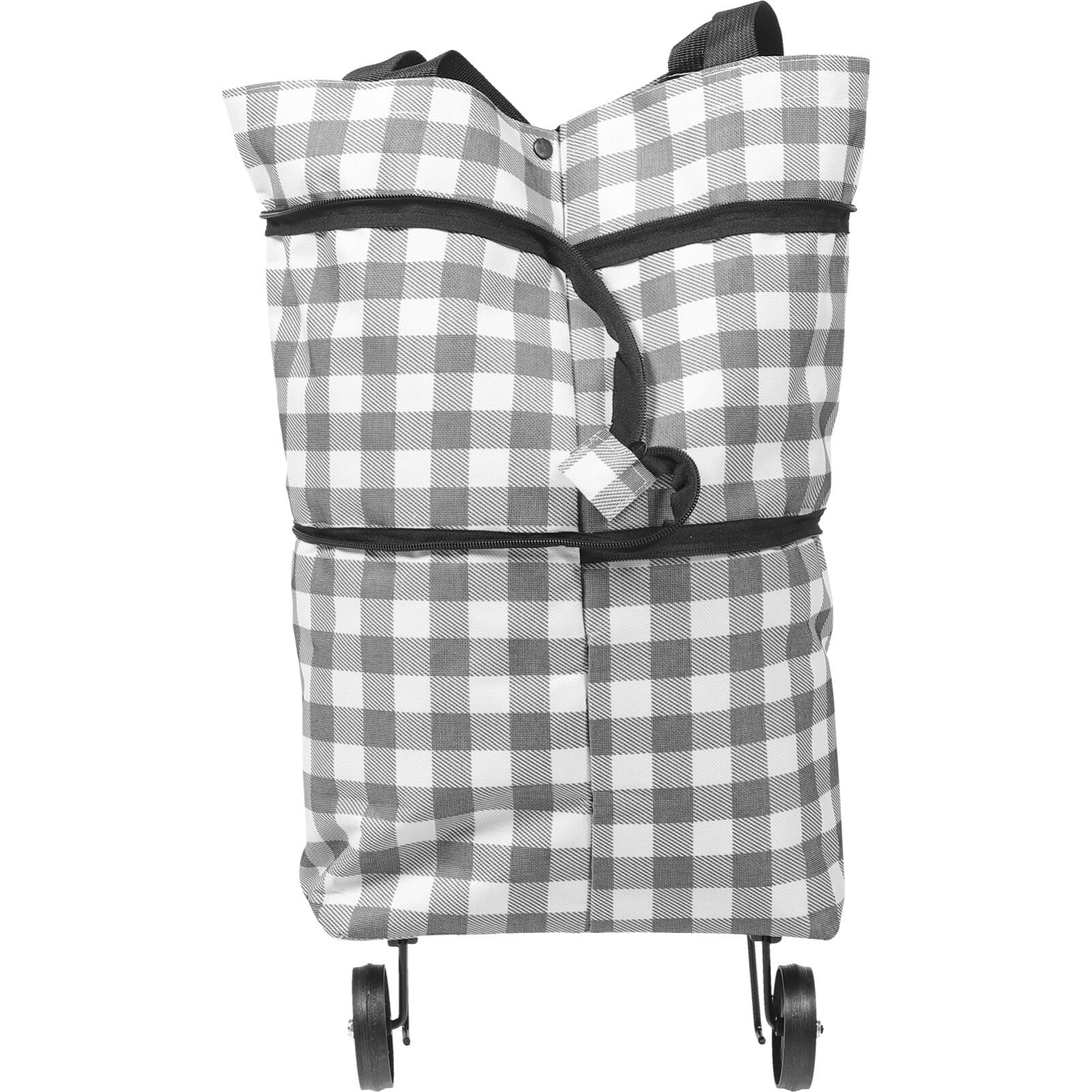 Cabilock Grocery Cart Bag with Wheels Reusable Portable Collapsible Trolley Bags Cart Hand Pulling Utility Collapsible Grocery Bag with Hand Folding Shopping Cart