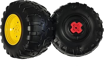 Peg Perego John Deere Gator HPX Rear Wheels Black Unfinished 3 x 3. inches /1 x 0 mm, 0 inches Offset Compatible with Peg Perego John Deere Gator HPX that were made before 2010