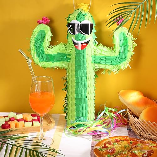 Vista 3 de Piñata de cactus Cinco de Mayo para fiestas de cumpleaños de niños, pequeños cactus mexicanos, piñata, fiestas, fiestas, recuerdos de fiesta