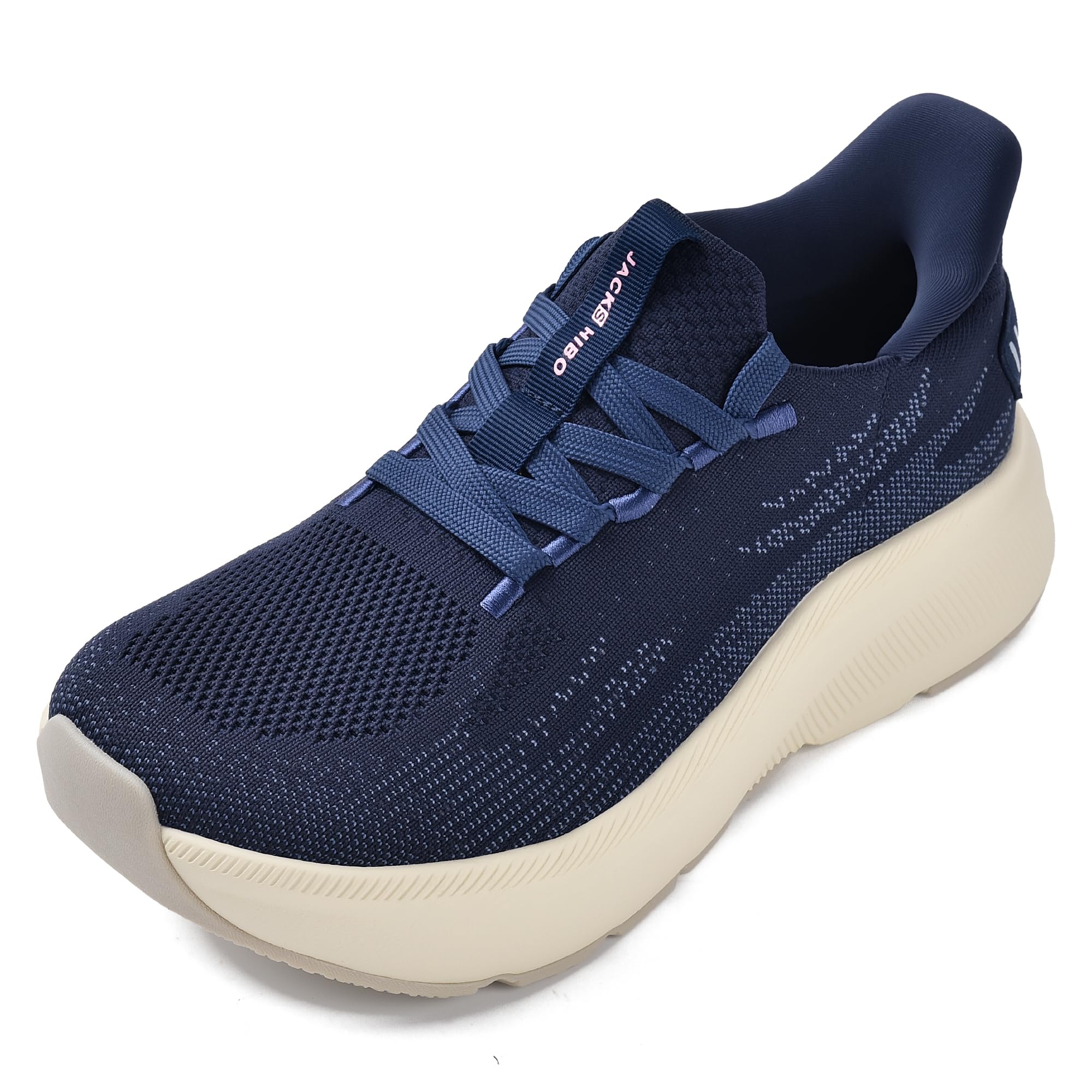 Photo 1 of JACKSHIBO Slip in Women Hands Free Walking Shoes Wide Toe Box Arch Support with Metatarsal Pads Athletic Tennis Sneakers Slip on Breathable Plantar Fasciitis Orthopedic Thick Cushion Zero Drop Sole