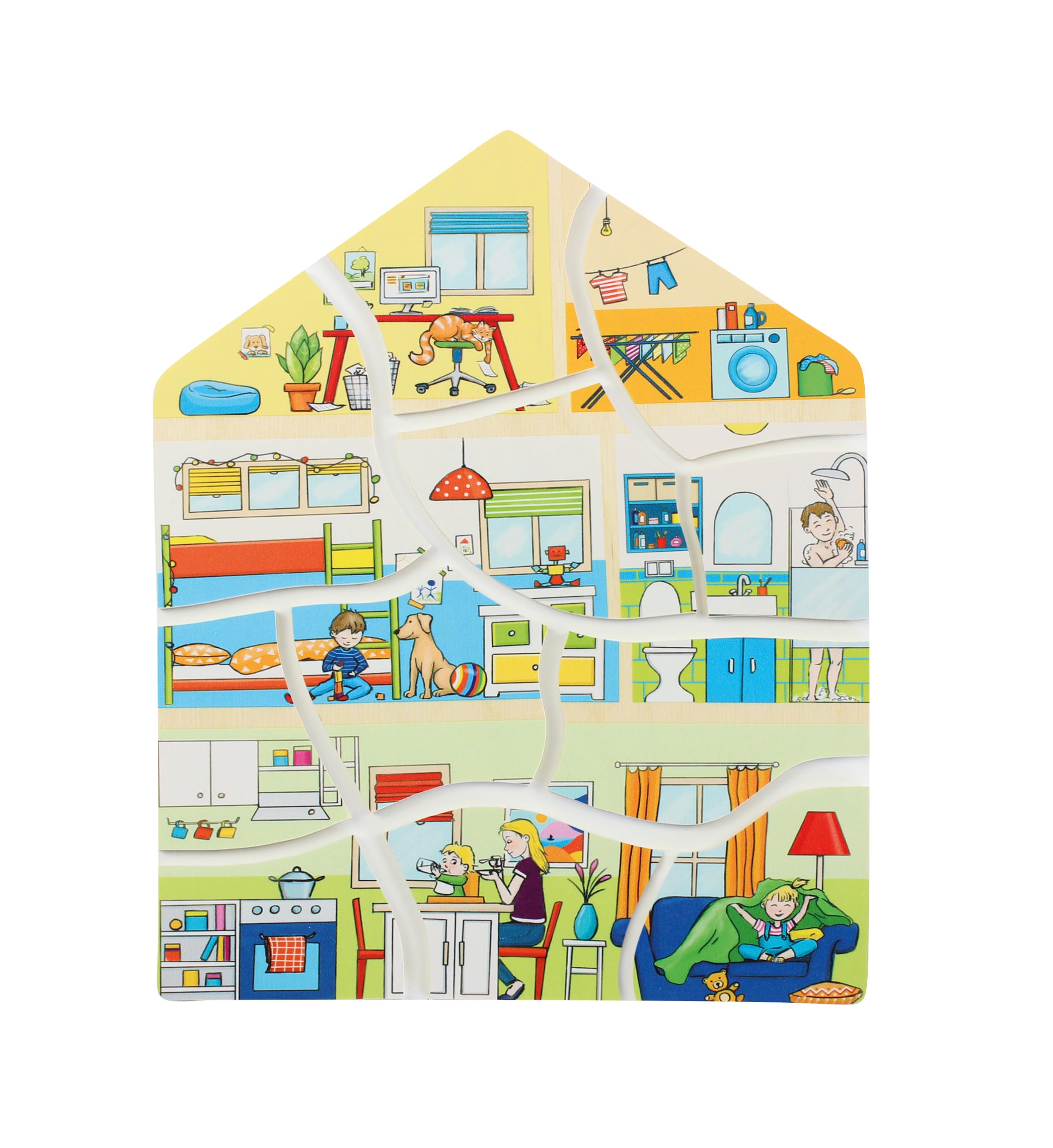 beleduc Lagenpuzzle Zuhause, Holzpuzzle
