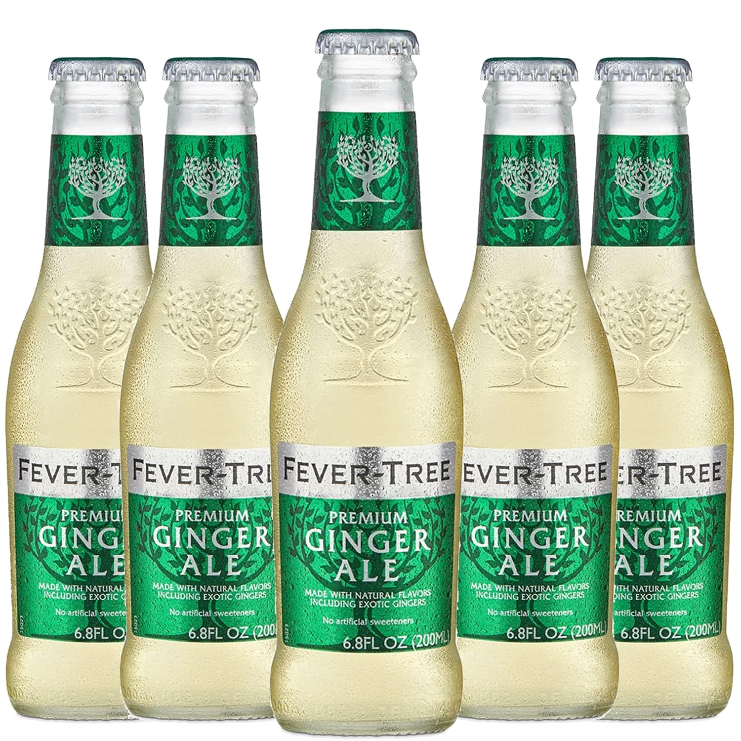 ChromaCastFever Tree Premium Ginger Ale - Premium Quality Mixer and Soda - Refreshing Beverage for Cocktails & Mocktails 200ml Bottle