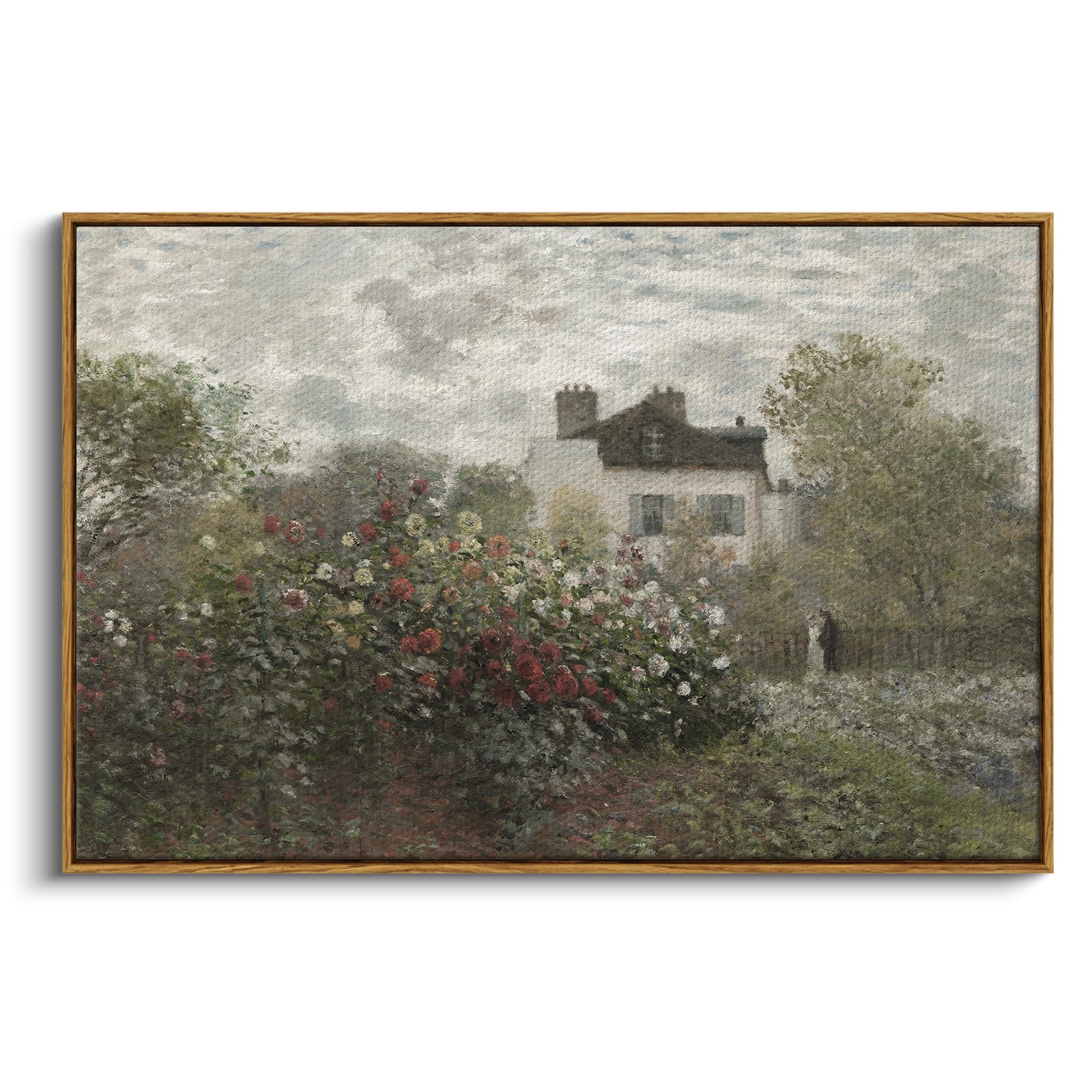InSimSea Framed Canvas Wall Art, Meadow with Flowers Painting, Landscape for Living Room, Bedroom, Home, Bathroom Decor, 8x10 — view 223