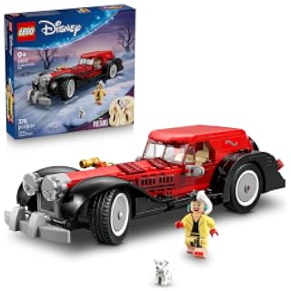 LEGO Disney Cruella De Vil's Car Building Toy – 101 Dalmations juego de construcción de vehículos de simulación para niñas y niños, a partir de 9 años – Idea de regalo para cumpleaños – 43277