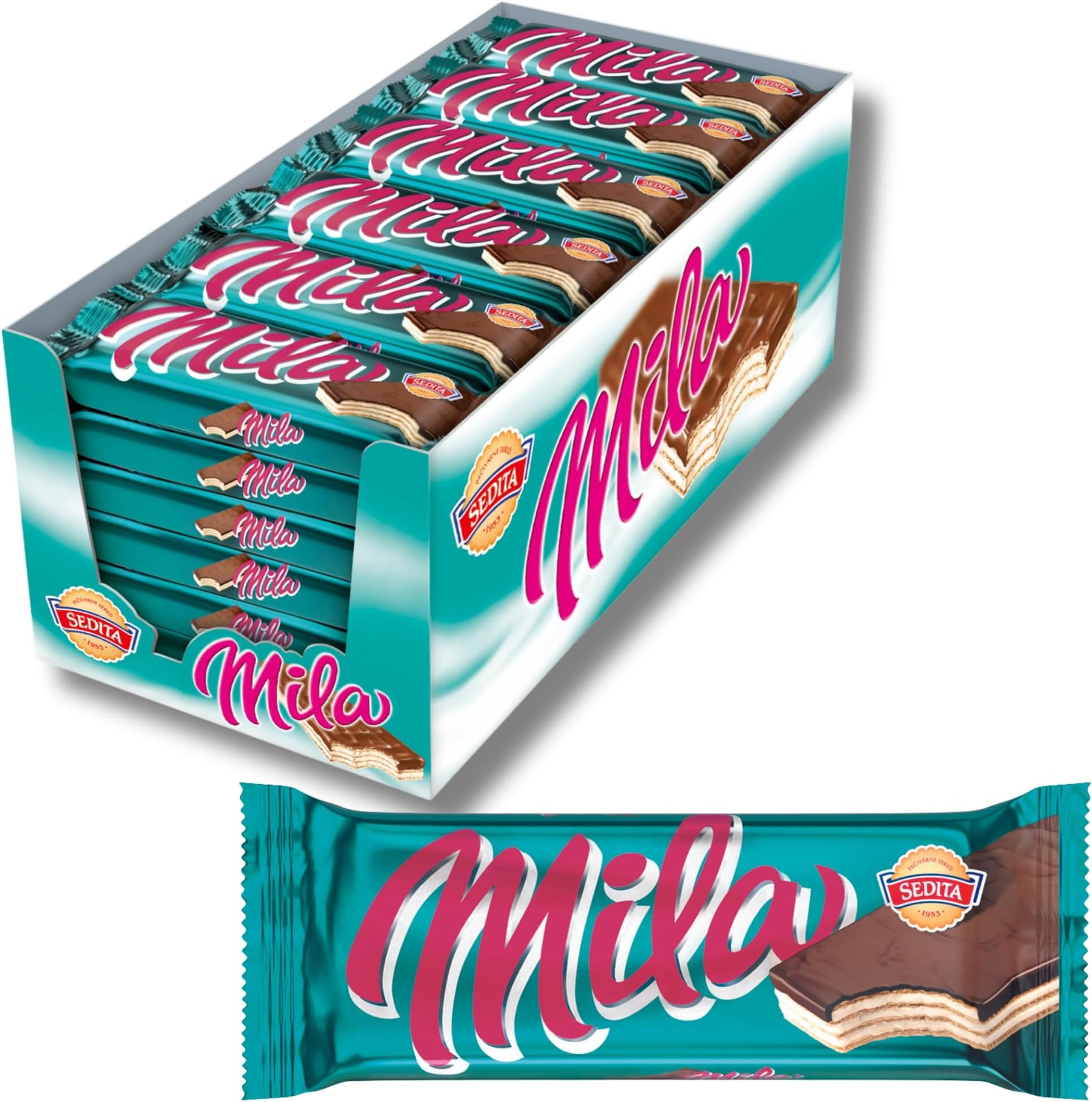 MILA - European Czech & Slovak Wafers Milk Cream with Chocolate BOX-QTY 36pcs