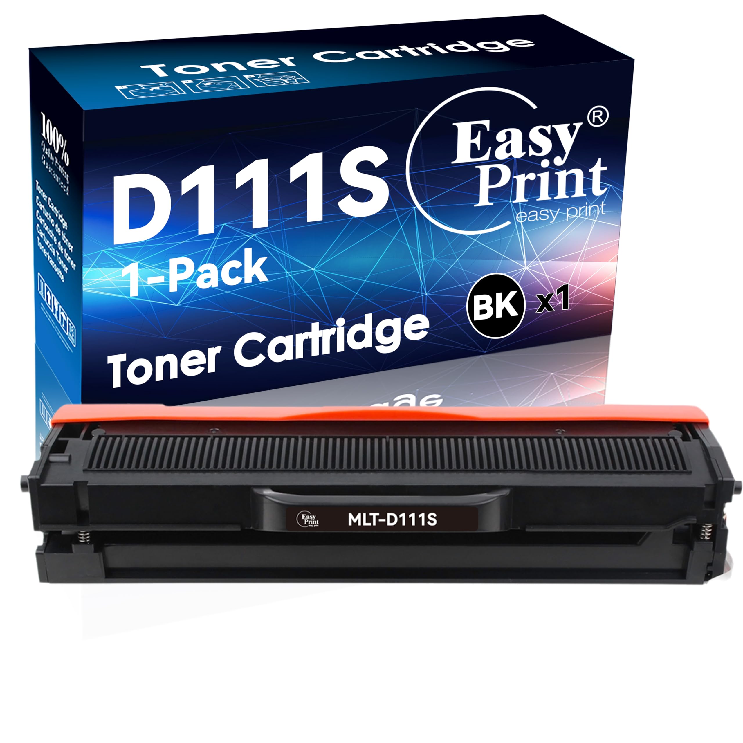 EASYPRINT Single Pack Compatible Toner Cartridge Replacement for Samsung D111S MLT-D111S Work with Samsung Xpress M2020W M2070FW M2070W M2020 M2024W Printer