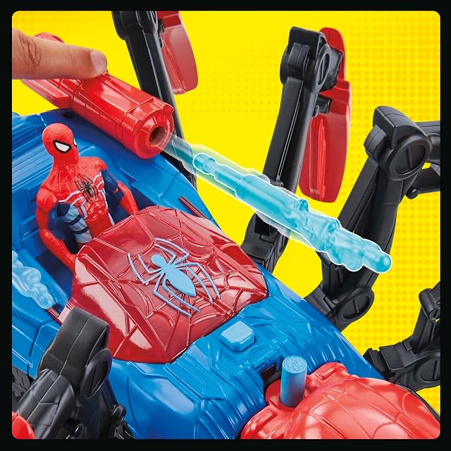 Foto 8 de 8 de Hasbro - Marvel Spider-Man - Vehículo aracnolanzador - Juguetes de superhéroes para niños pequeños