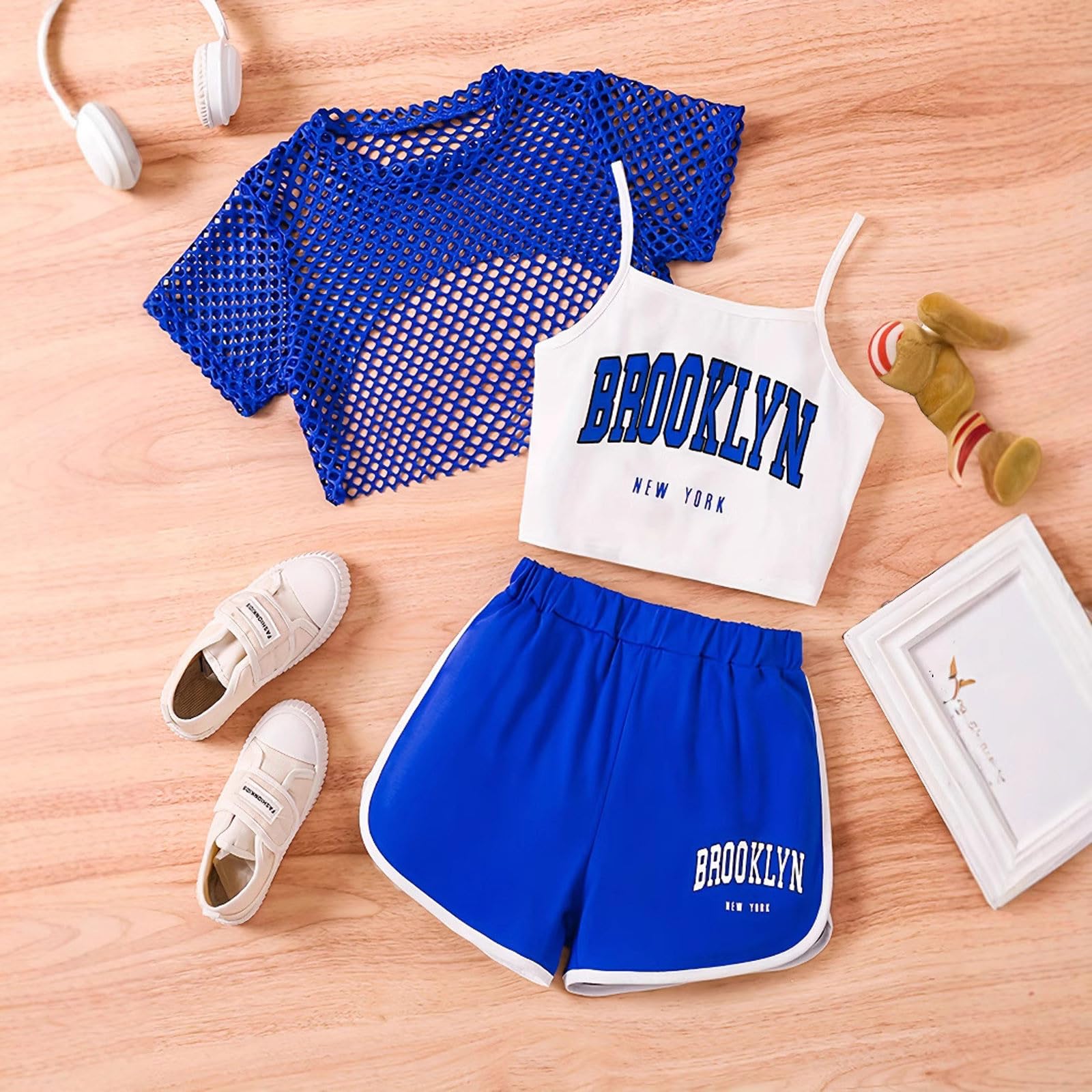 Genérico Ropa infantil para niñas camiseta sin mangas y pantalones sueltos Verano Conjunto de Chaleco 2 piezas deportiva informal moda Ideales días calurosos