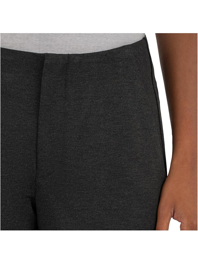 Black KUT from the Kloth Meg - Wide Leg Pants With Trouser Pockets In Charcoal