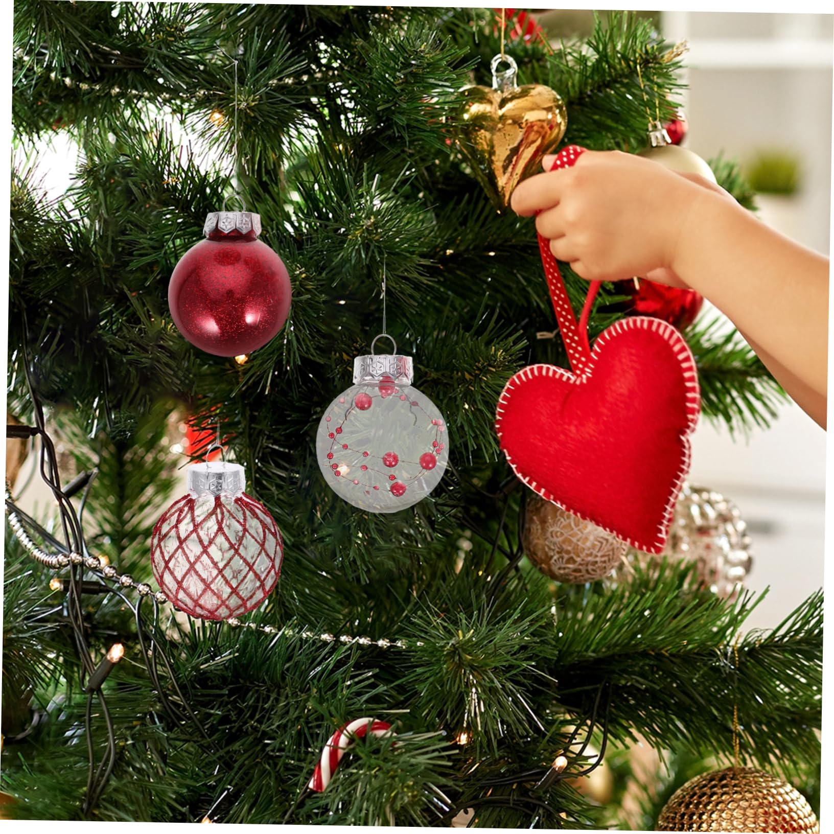 ORFOFE 30stücke Weihnachtsbaum-hängekugeln Weihnachtsdekor Ballornamente Weihnachtsbaumkugeln Hängende Dekorationen Für Weihnachtsfeiern