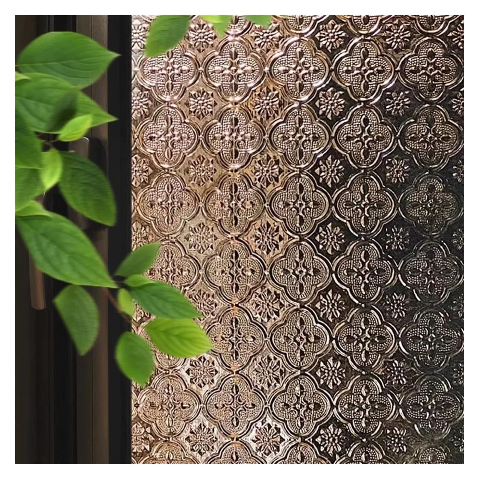 Film pour fenêtre opaque Fuguhaitanghua, vitrage dépoli électrostatique 30cm x 3m