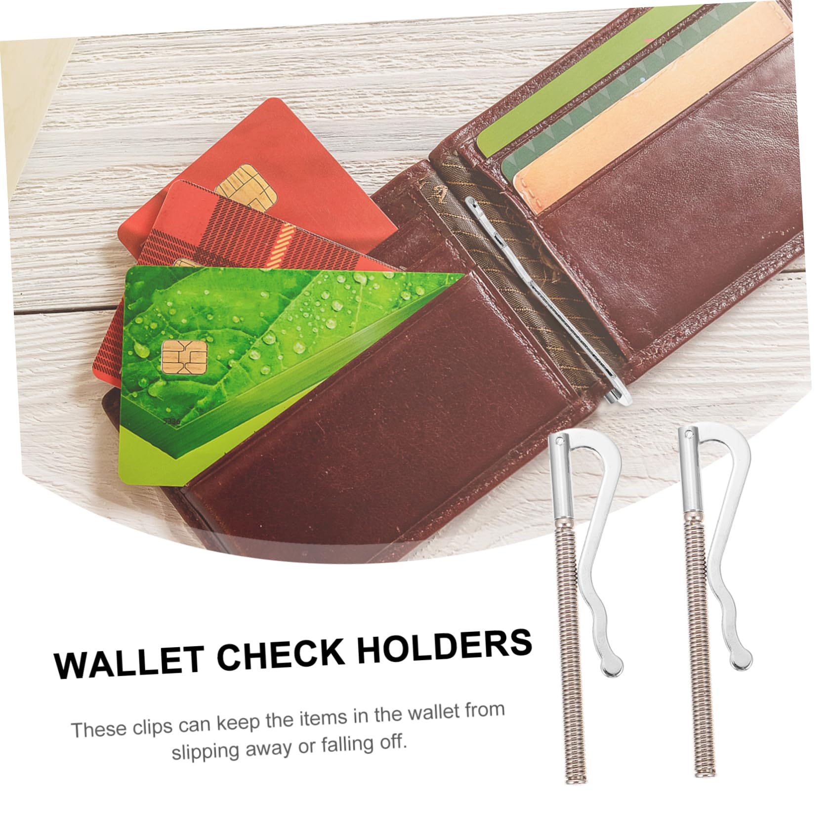 Healeved Metal Spring Clips for Wallet 2 Pack Banknote Holders Credit Card Holders